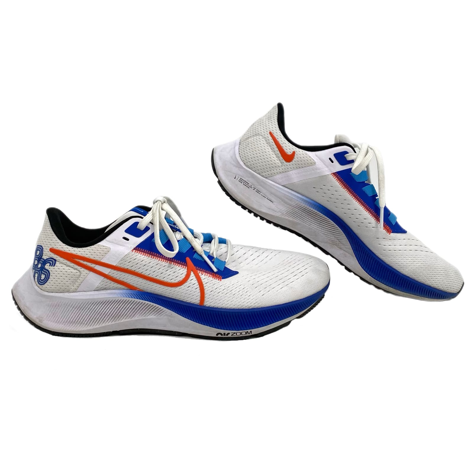 Nike White Blue Air Zoom Pegasus 38 Sneakers
