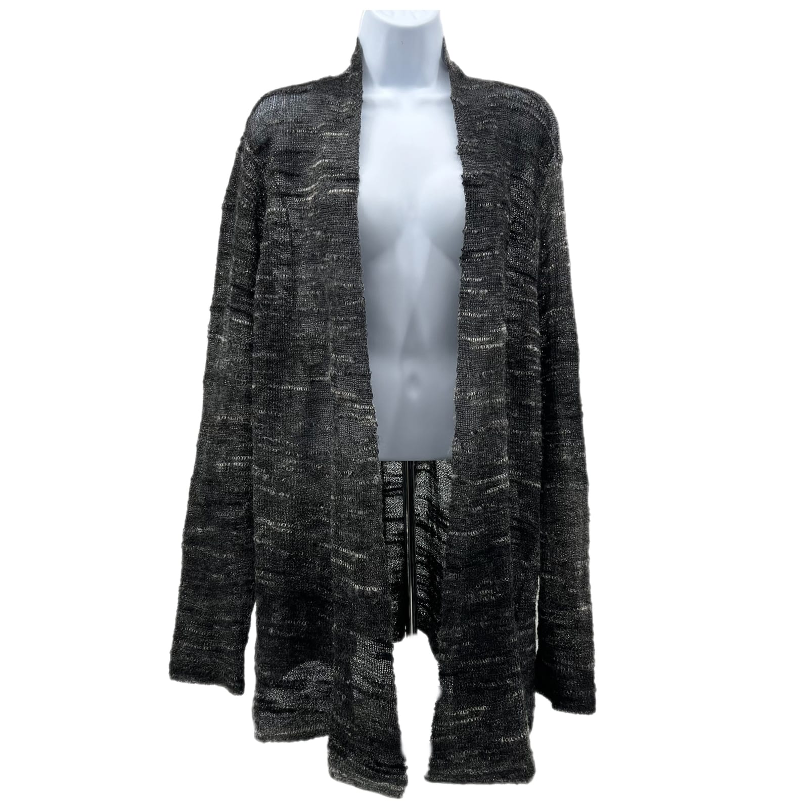 Eileen Fisher Gray Mohair Wool Basic Sweater
