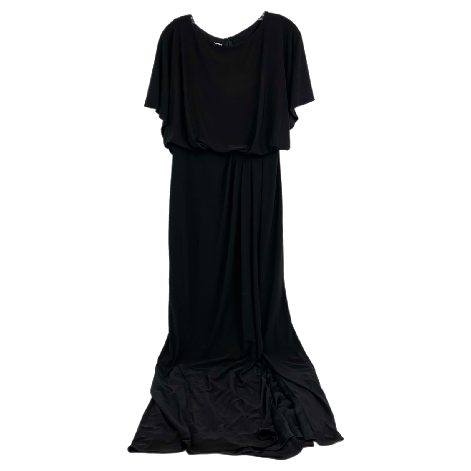 BHLDN Black Flutter Sleeve Maxi Dress
