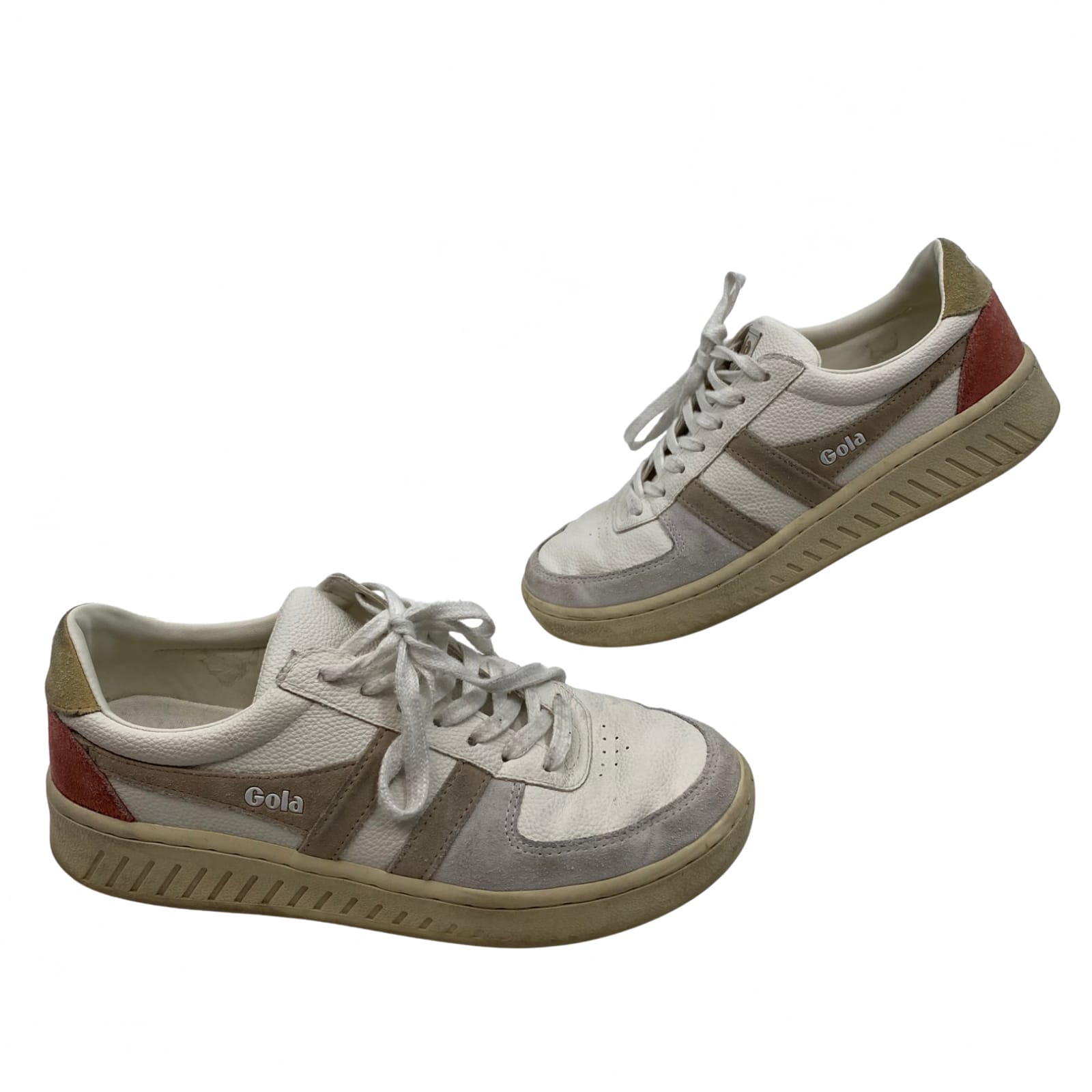 Gola White Beige Classic Leather Sneakers