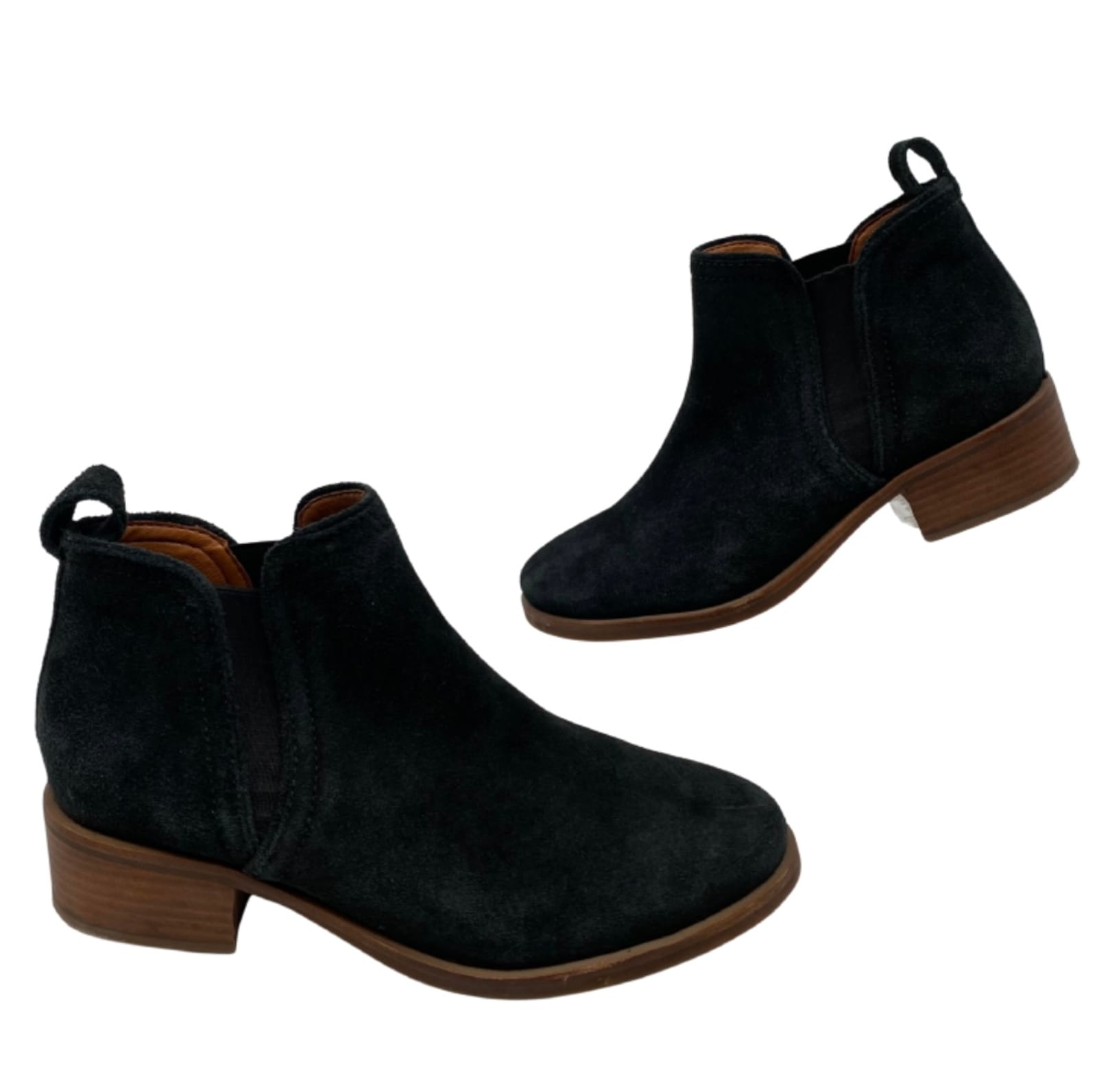 Lucky Brand Black Suede Ankle Boots