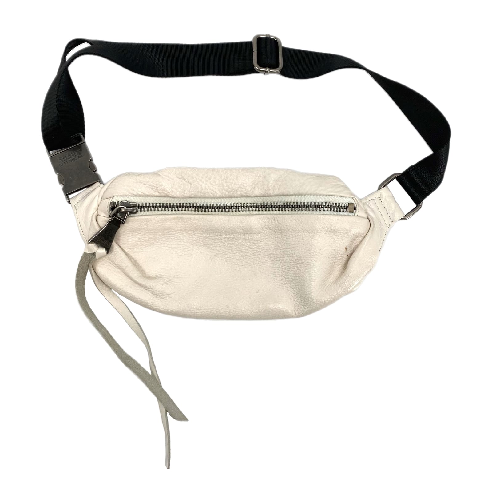 Aimee Kestenberg Cream Black Leather Belt Bag