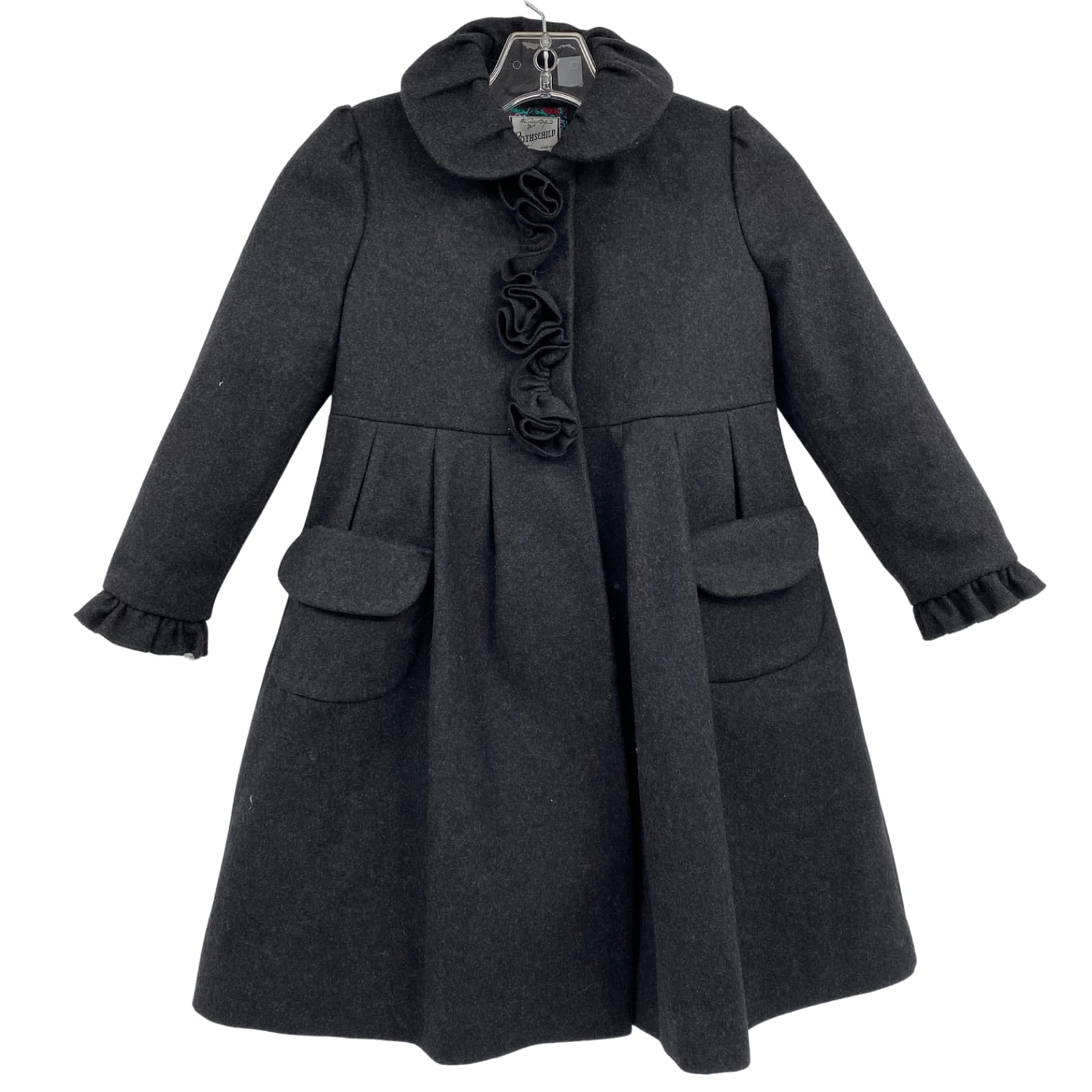 Rothschild Black Wool Blend Pea Coat