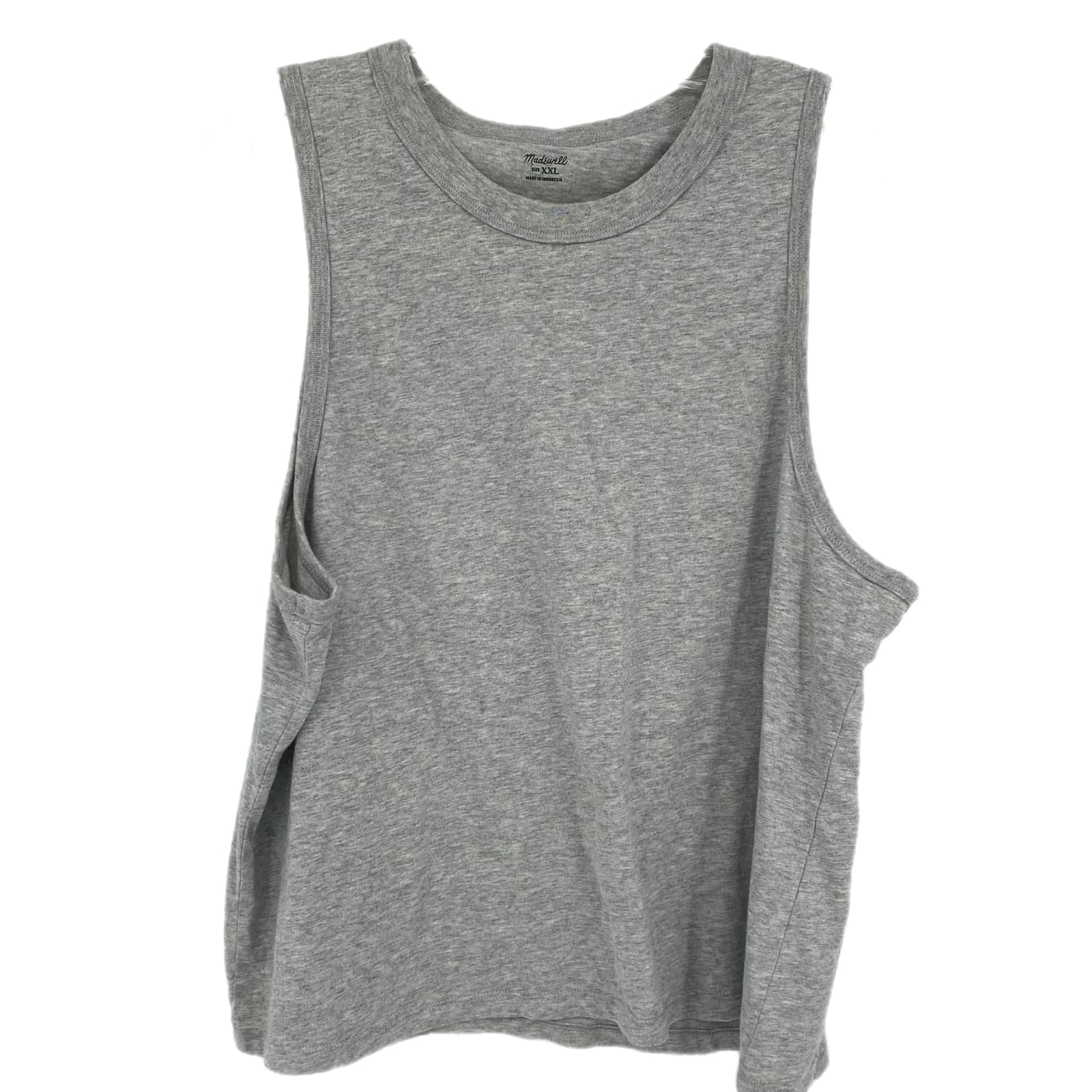 Madewell Gray Basic Round Neck Tank Top
