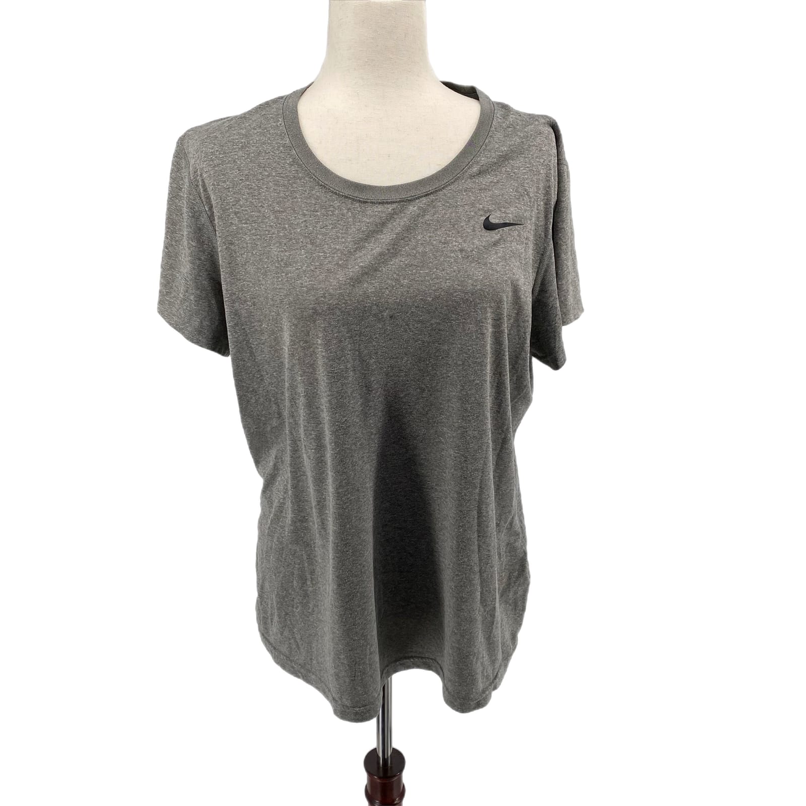 Nike Gray Cotton Basic T-Shirt