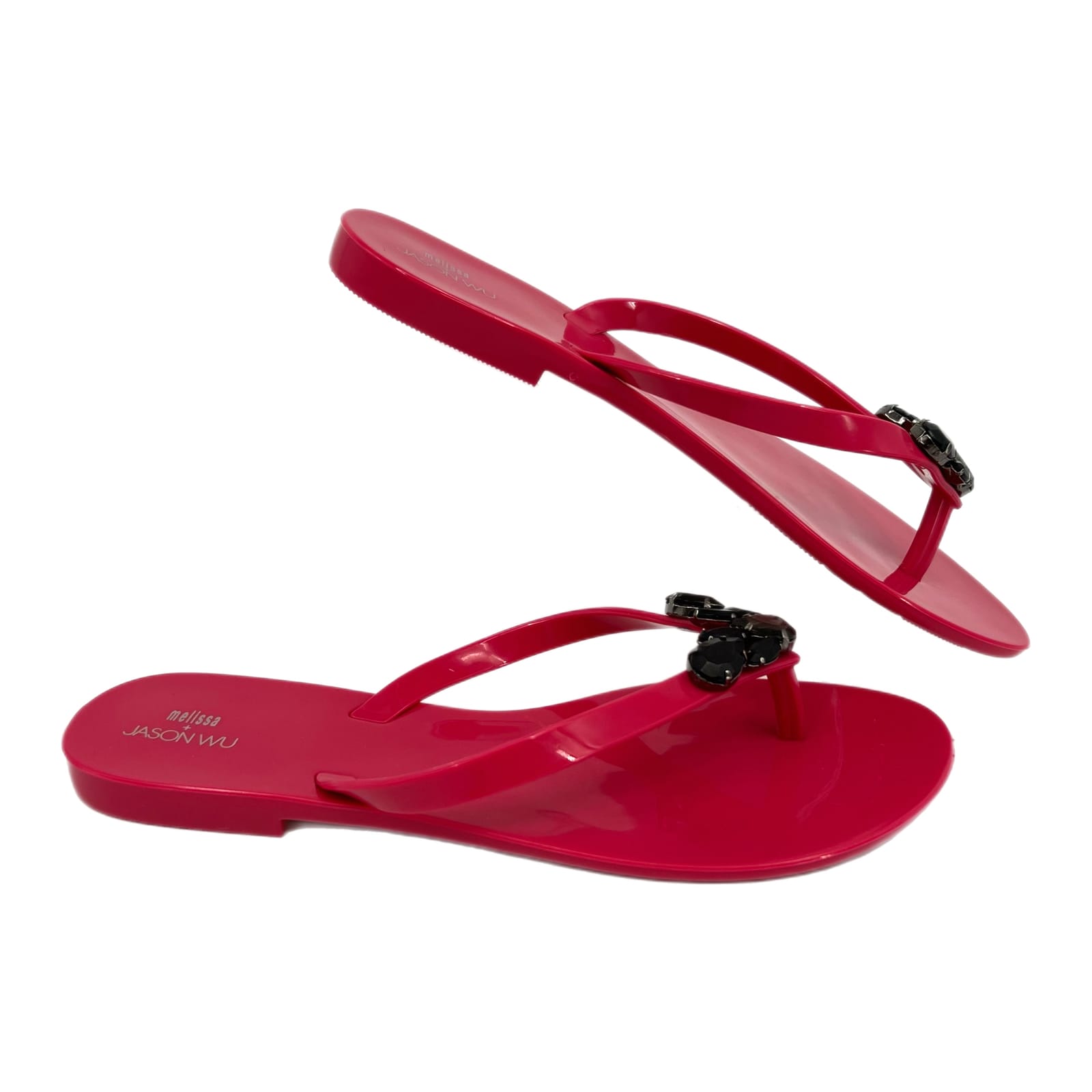 Melissa Pink Jason Wu Rhinestone Flip Flops
