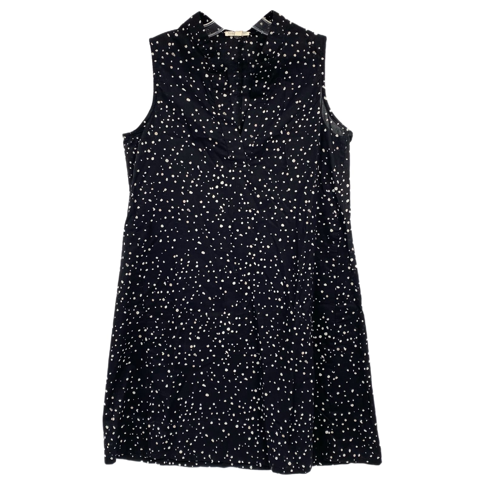 Eileen Fisher Black White Spotted Mini Dress