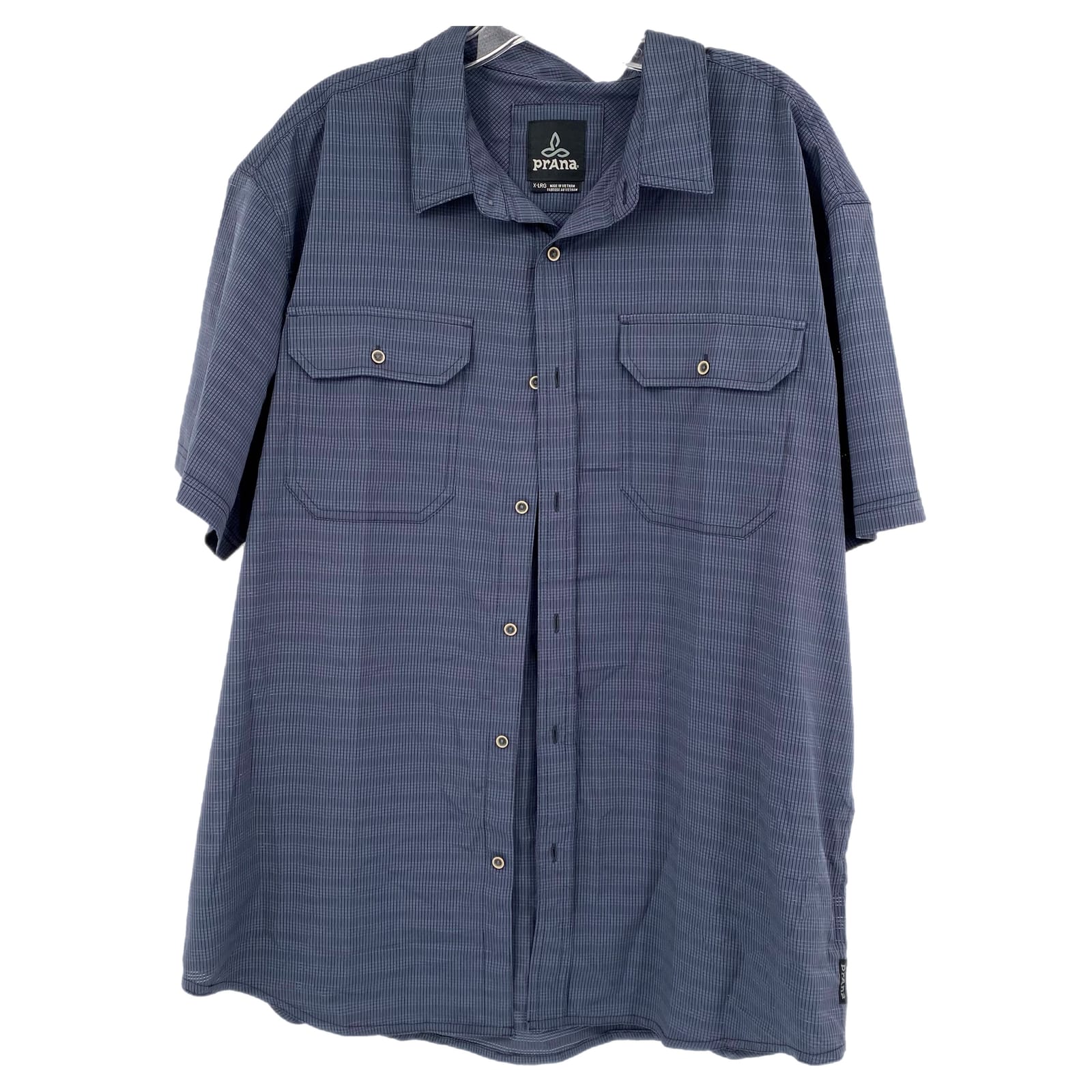 Prana Blue Button-Up Casual Shirt