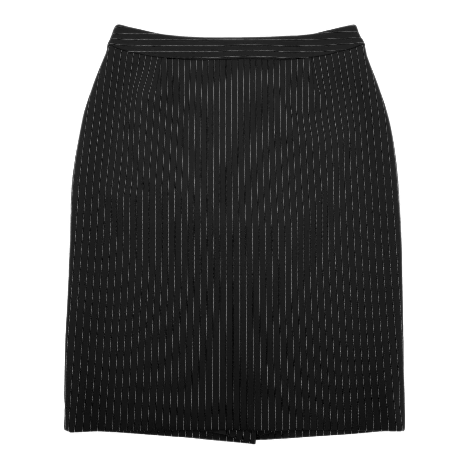 Hugo Boss Black & White Pinstriped Pencil Skirt
