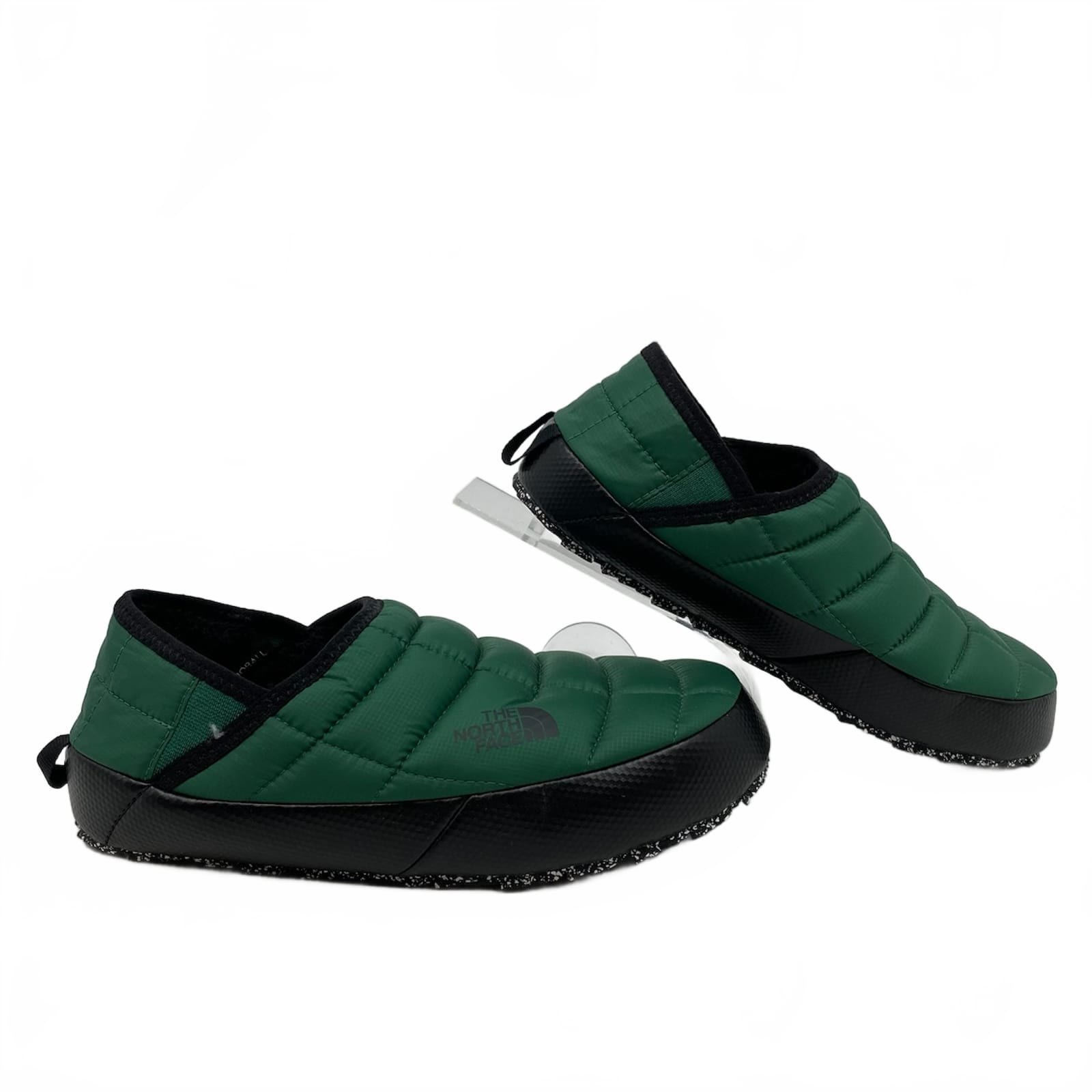 The North Face Green Black Puffer Slippers