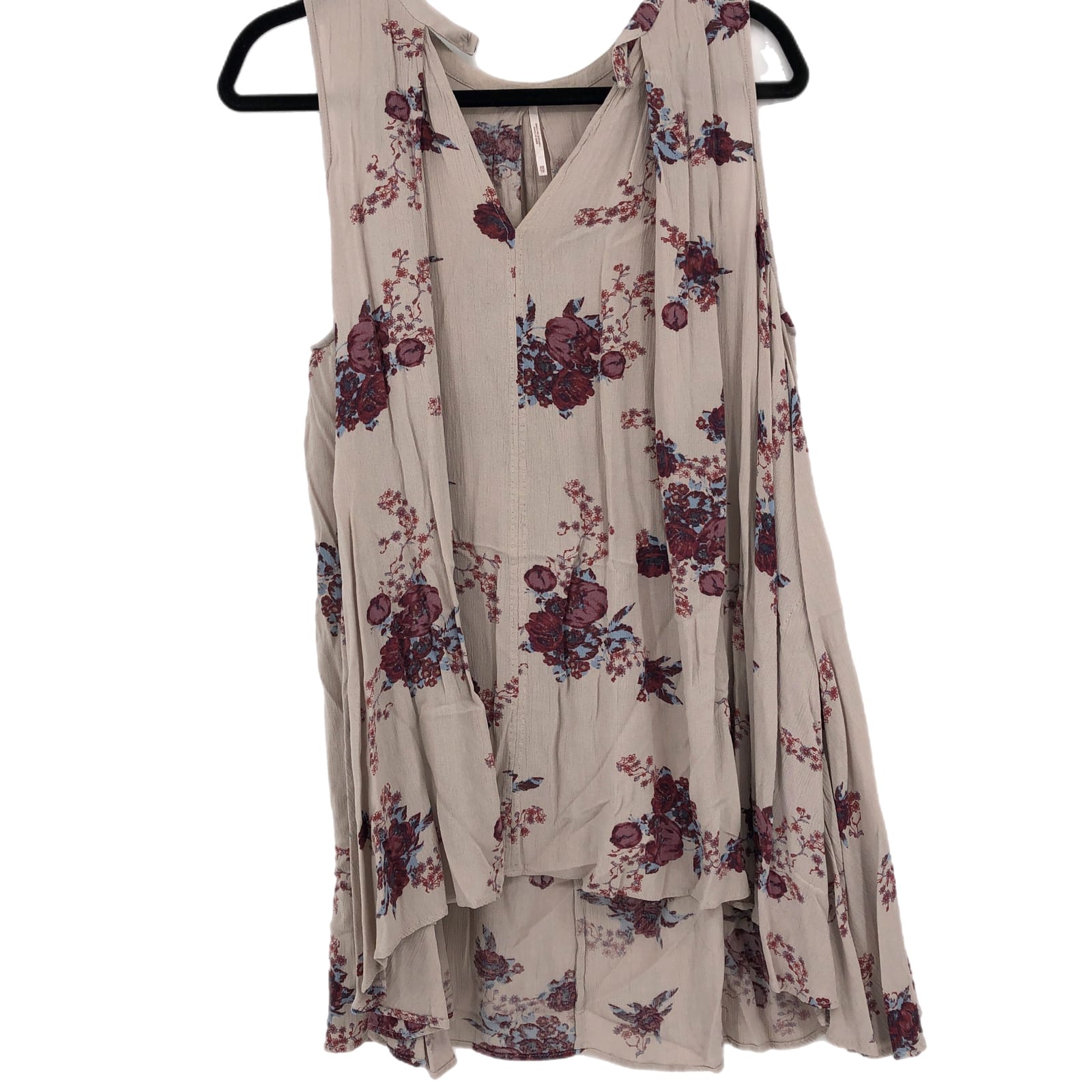 Free People Gray/Purple Floral Tank Top