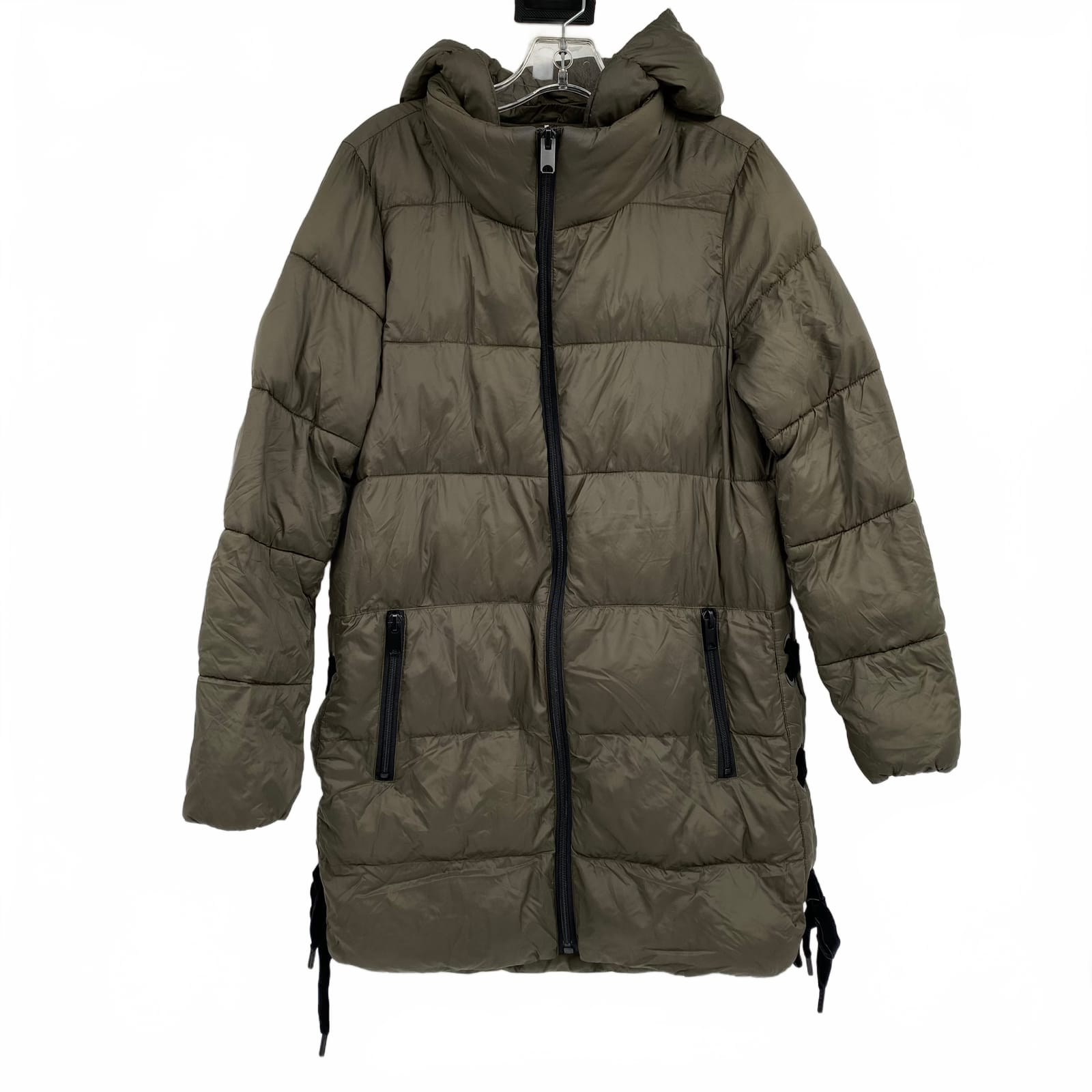 Andrew Marc Green Nylon Puffer Jacket