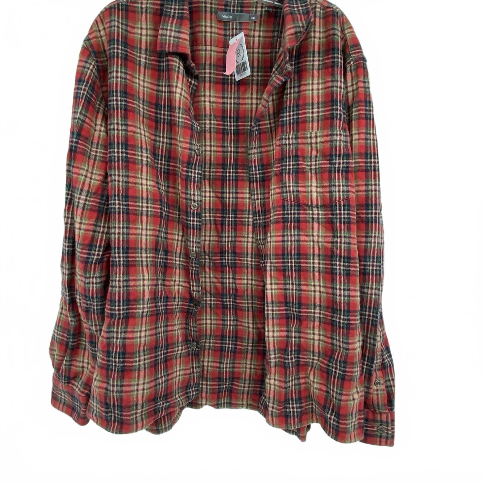 Vince Plaid Flannel Button-Down