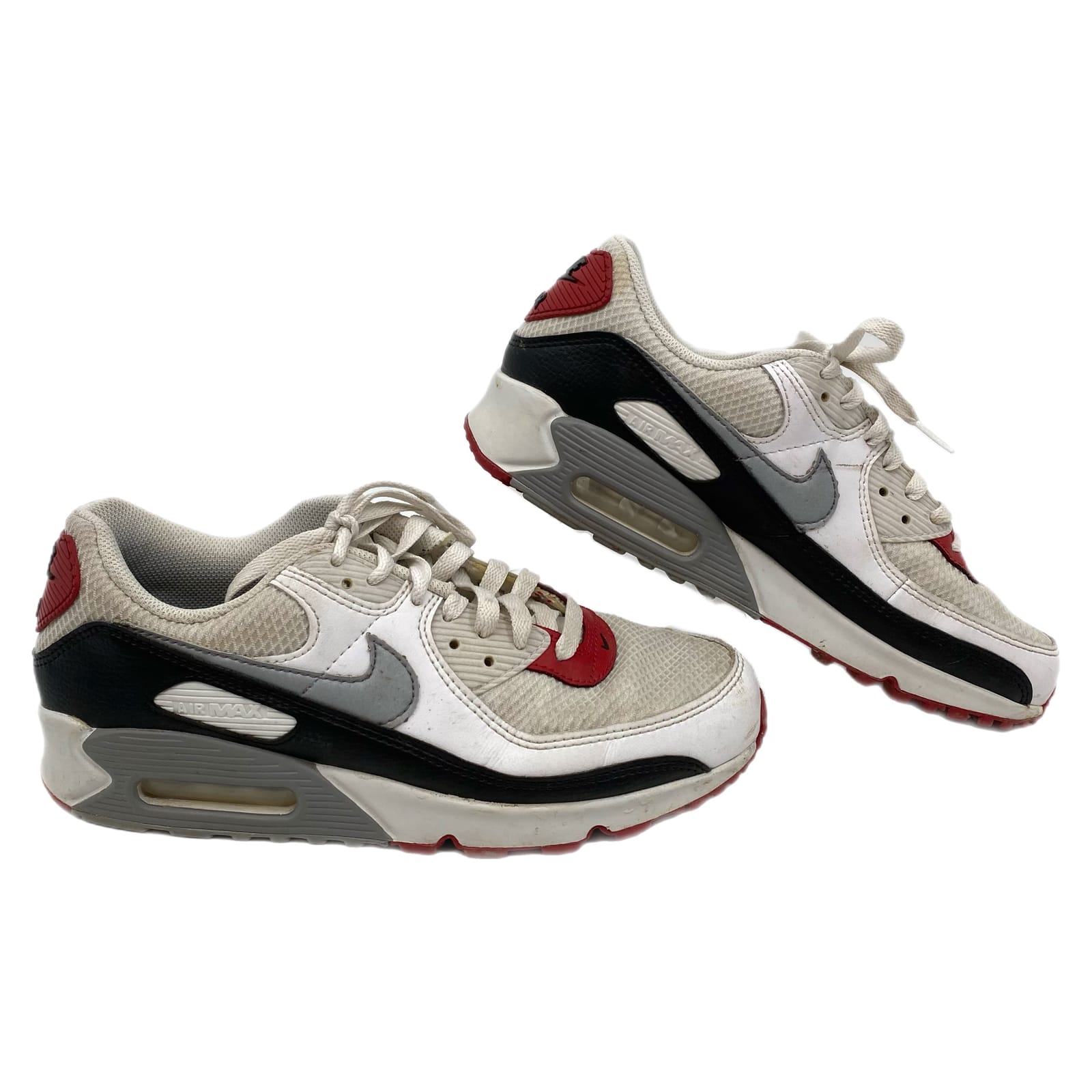 Nike White Red Air Max 90 Sneakers
