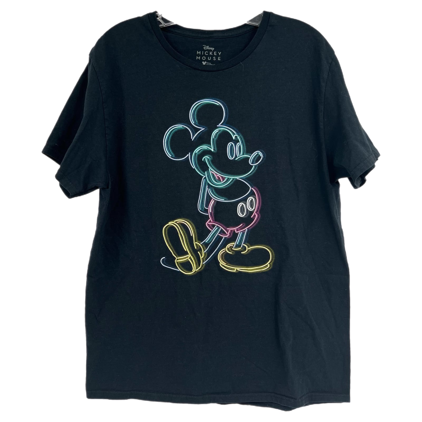 Disney Black Neon Light Mickey Mouse Tee