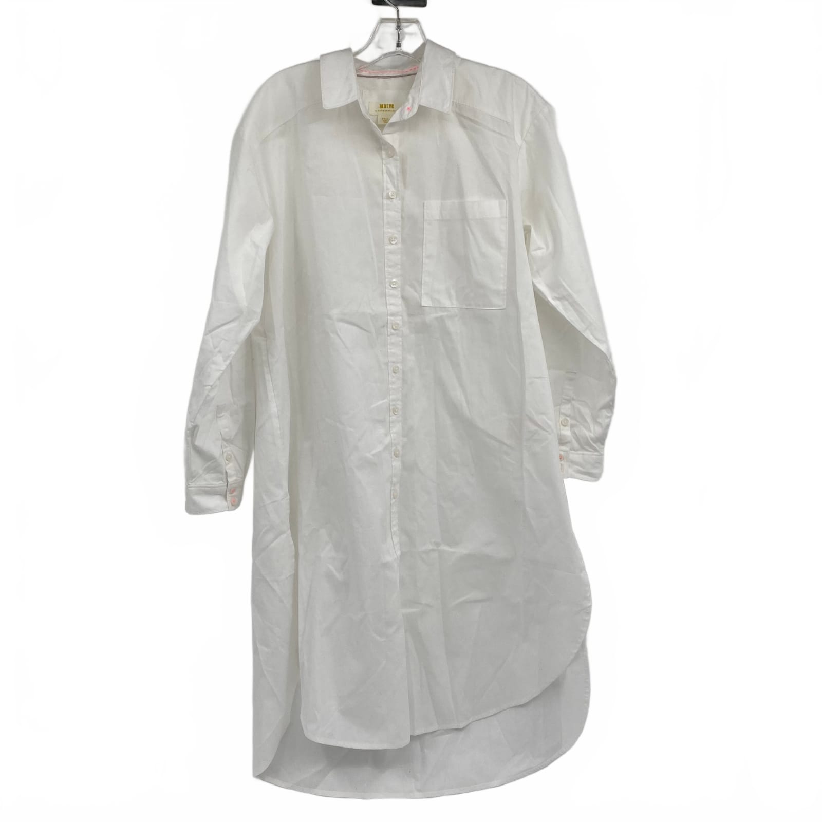 Maeve White Cotton Midi T-Shirt Dress