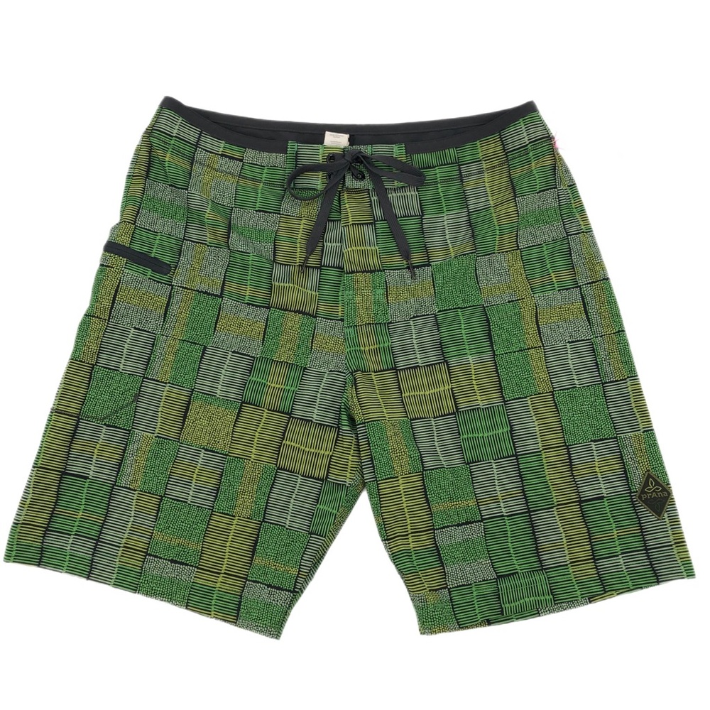Prana Green Athletic Swim Trunks