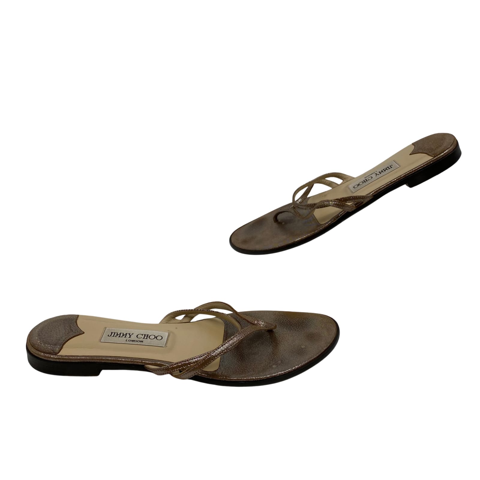 Jimmy Choo Brown Leather Open Toe Sandals