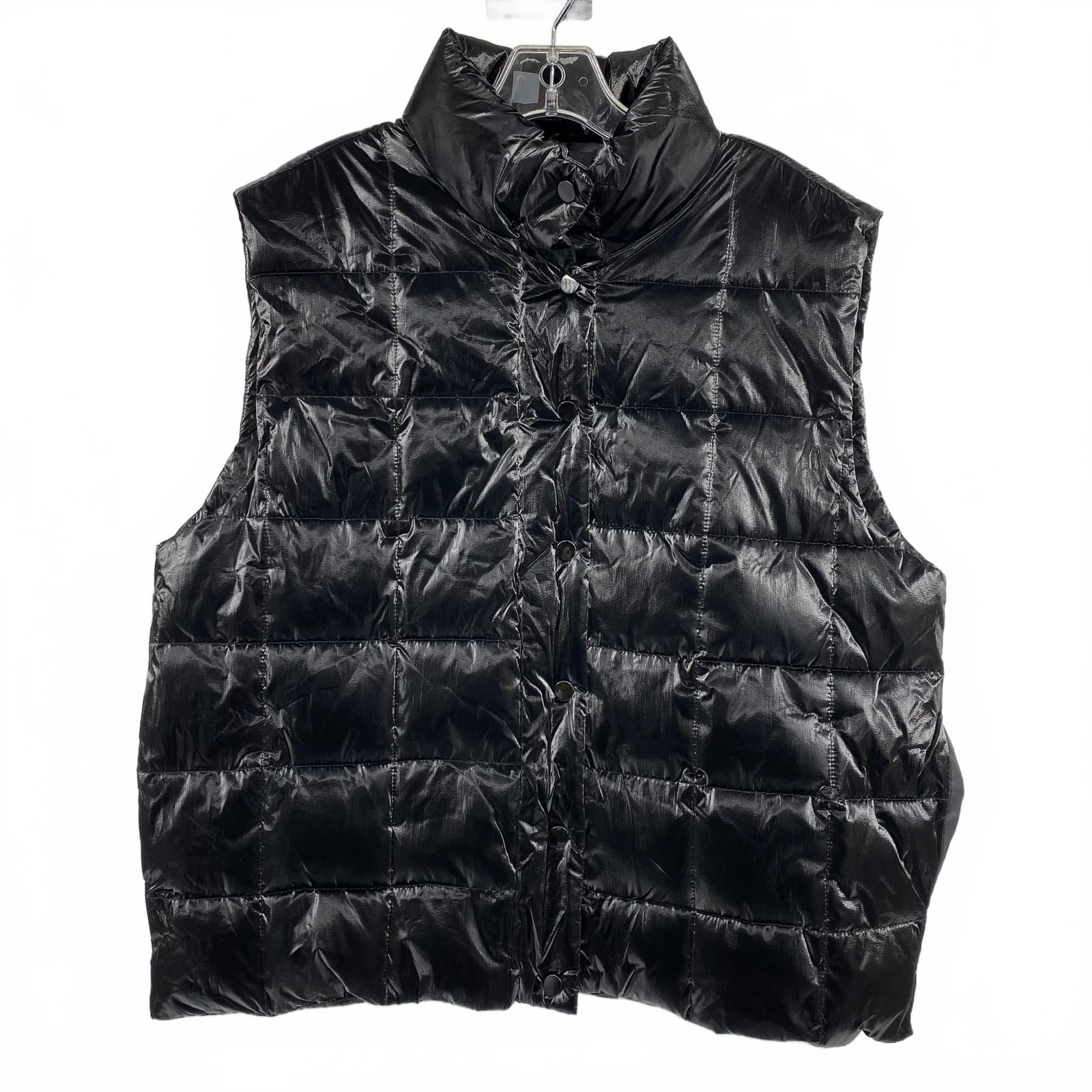 Elodie Black Nylon Puffer Vest