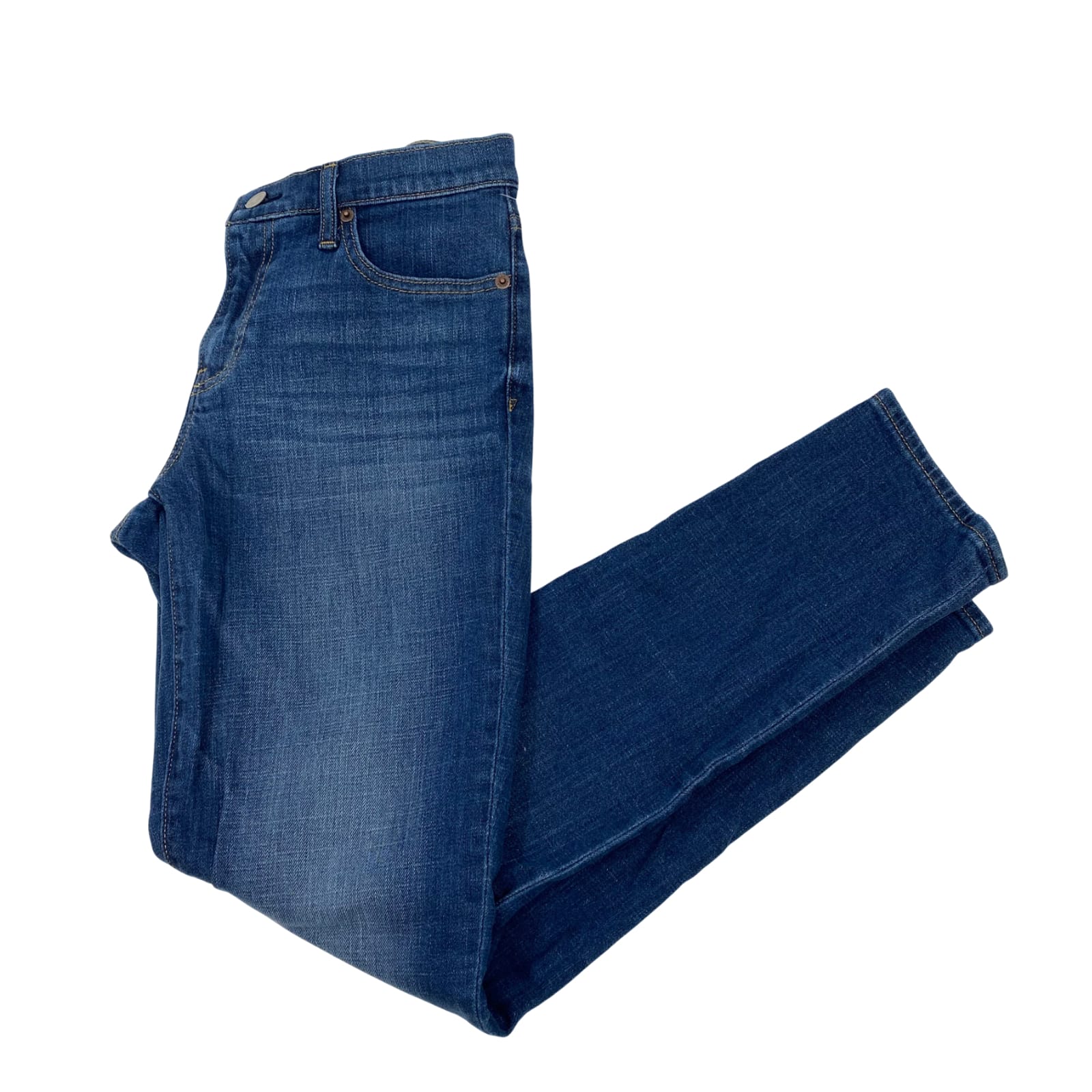GAP Blue Cotton Blend Straight Leg Jeans