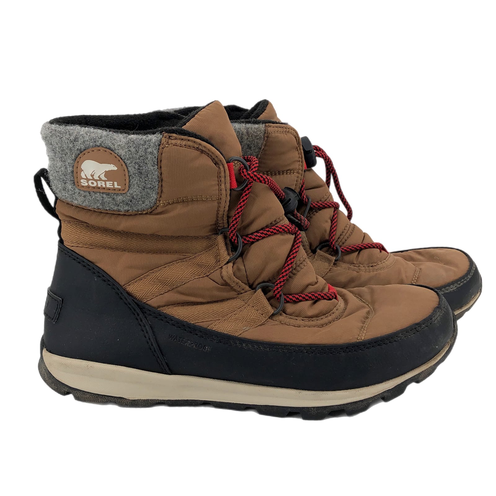 Sorel Tan and Black Classic Winter & Rain Boots