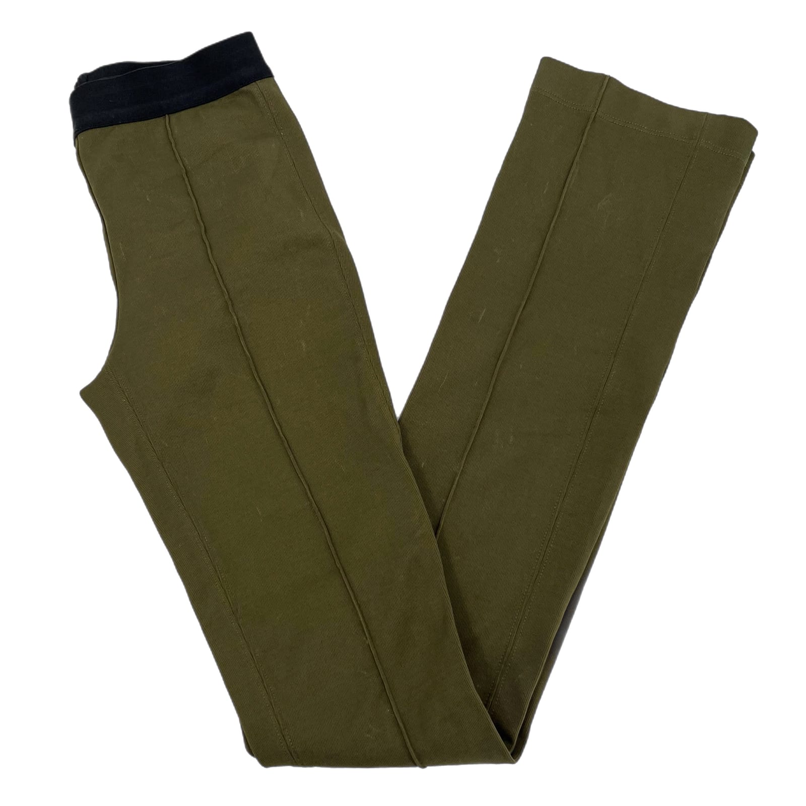 Helmut Lang Green Stretch Flare Pants