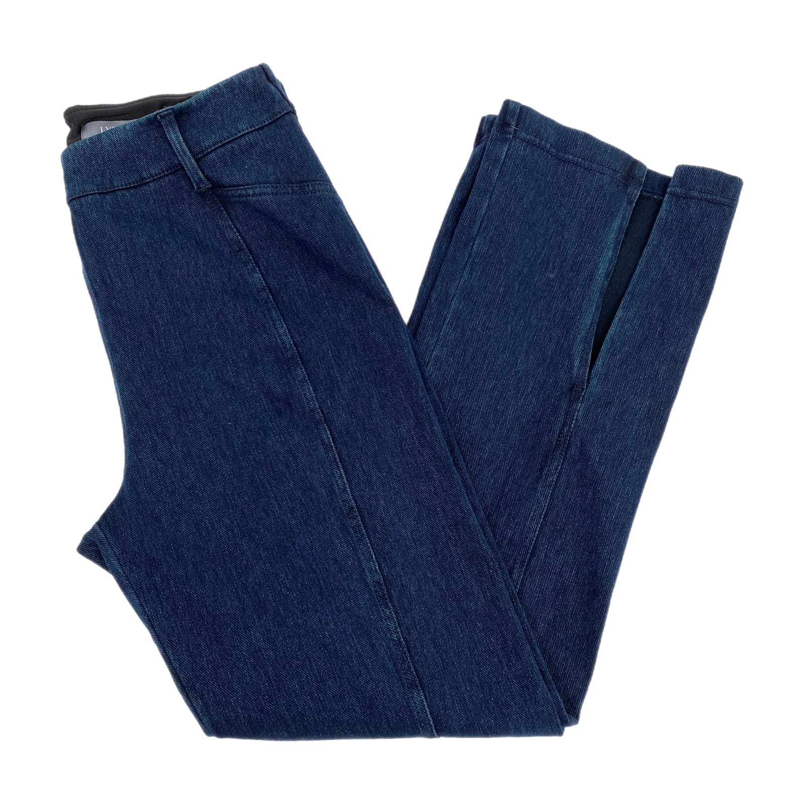 Lysse Blue Dark Wash Flared Split Hem Jeggings
