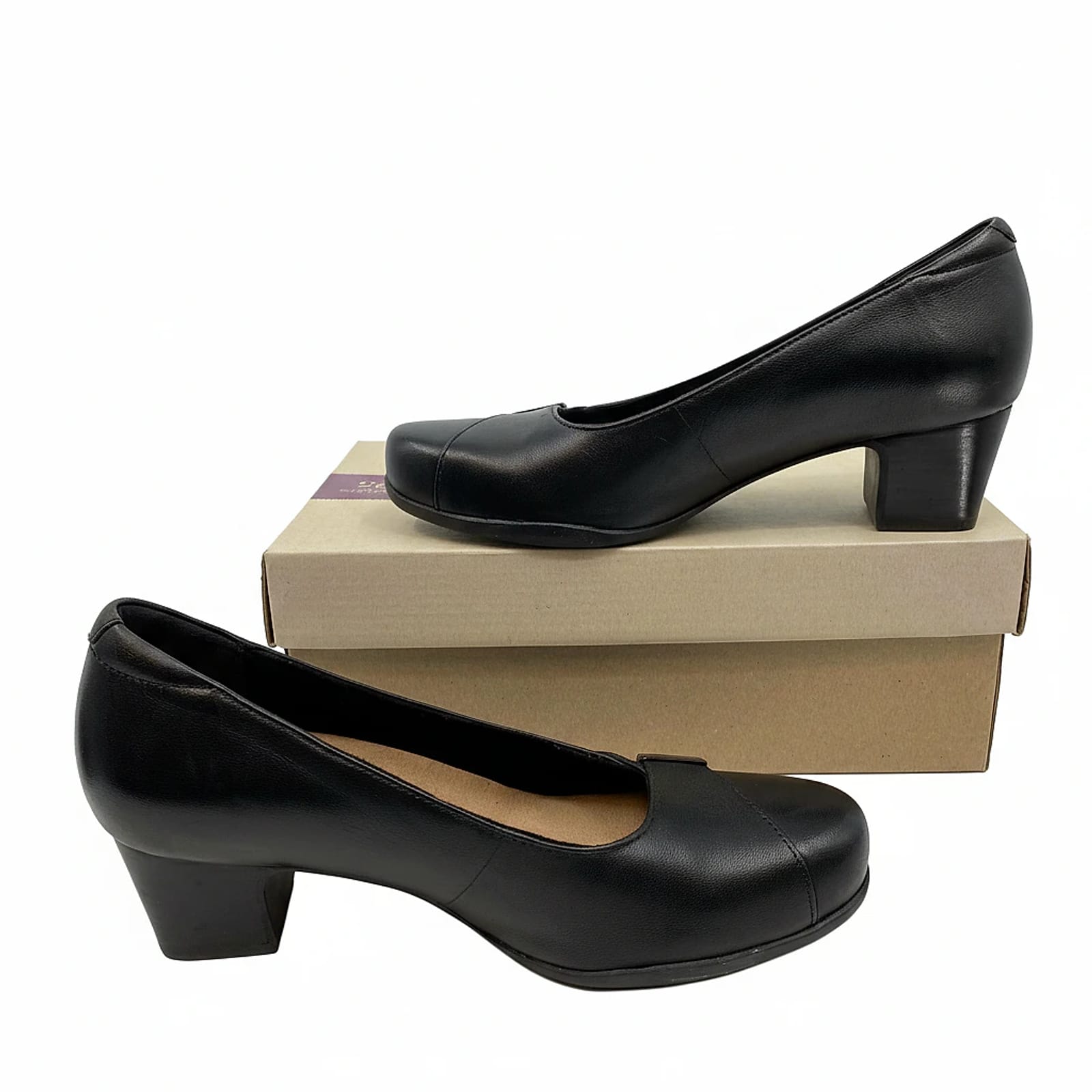 Clarks Black Leather Pump
