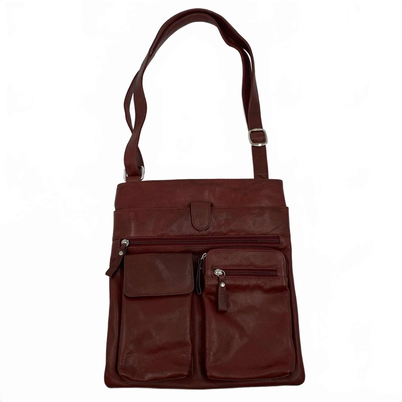 Ili Brown Leather Crossbody Bag