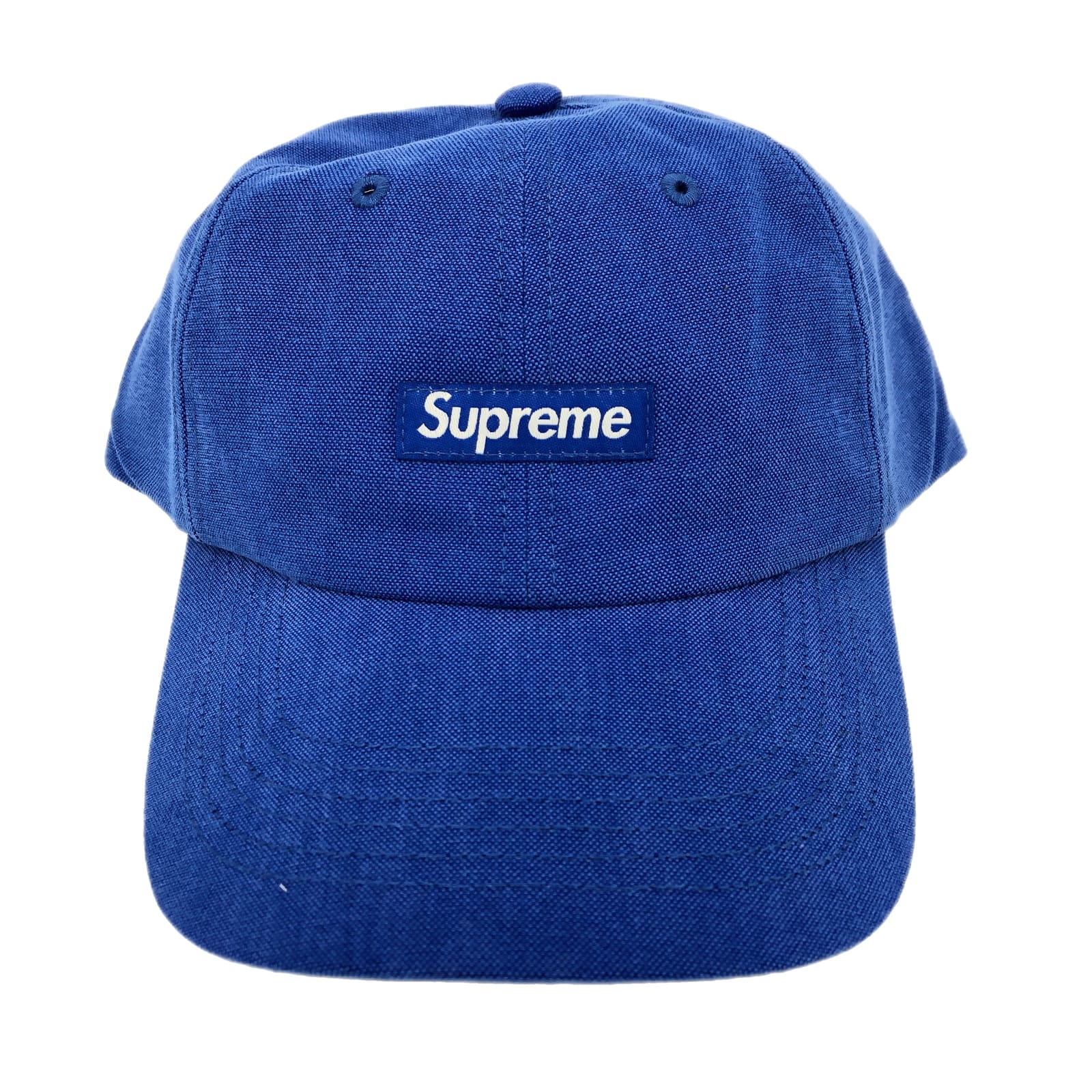 Supreme Blue and White Logo Baseball Cap