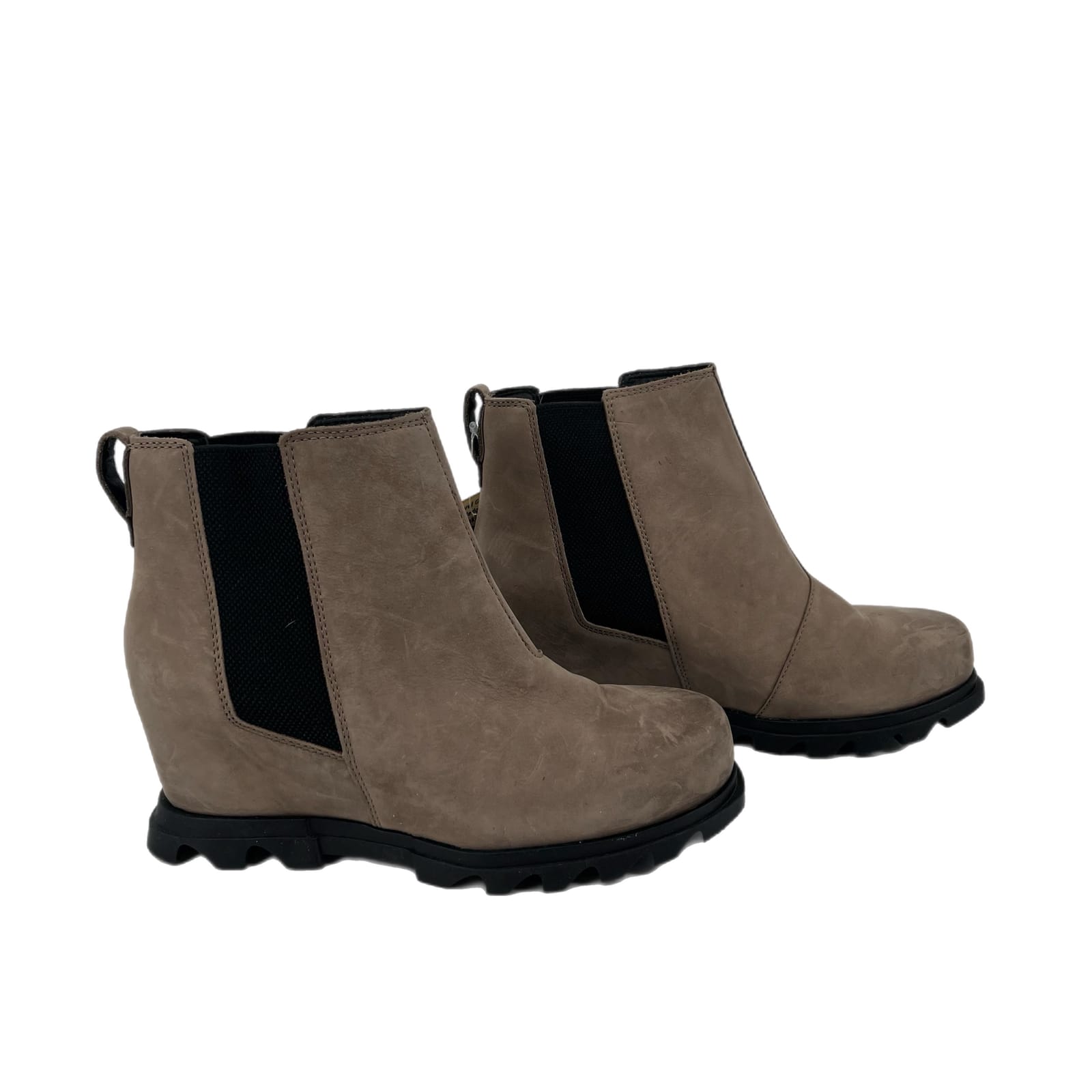 Sorel Gray Leather Wedge Ankle Booties