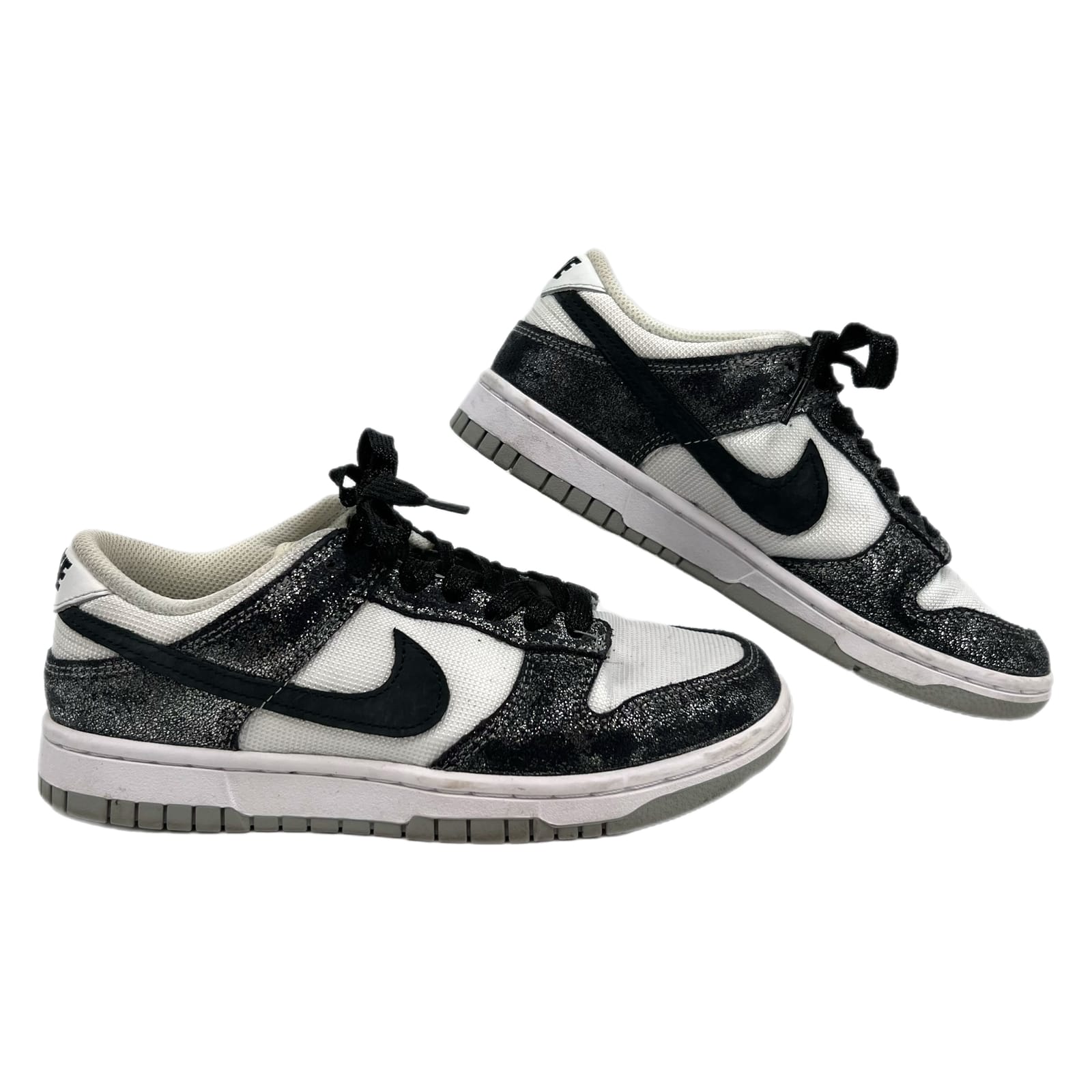 Nike White Black Dunk Shimmer Sneakers