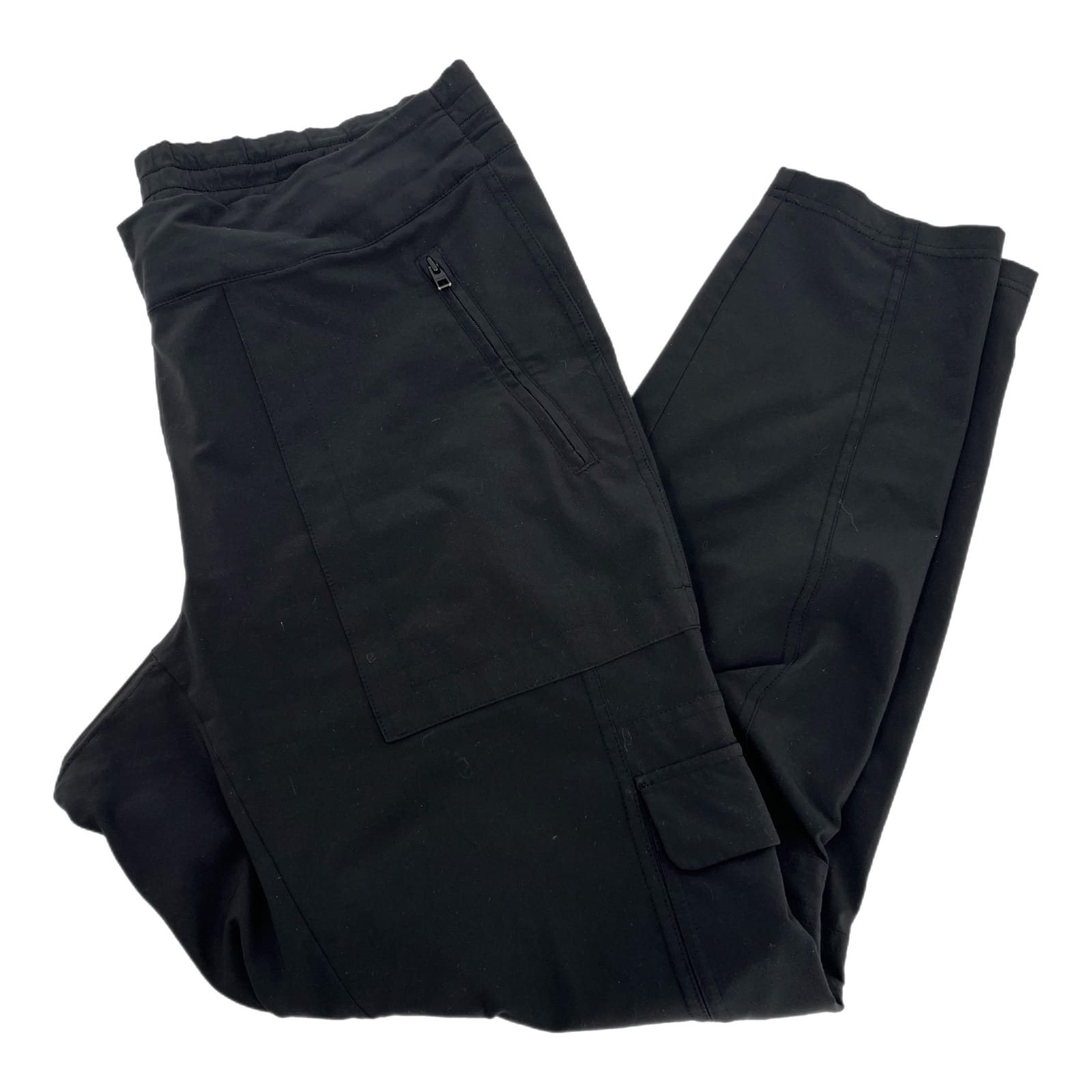 Athleta Black Mid-Rise Tapered Athletic Pants