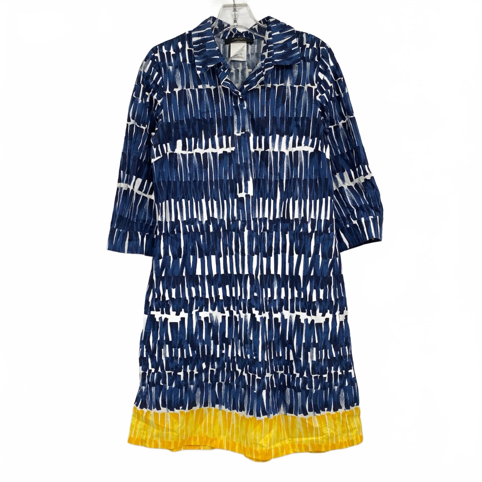 MaxMara Blue Yellow Brushstroke Print Mini Dress