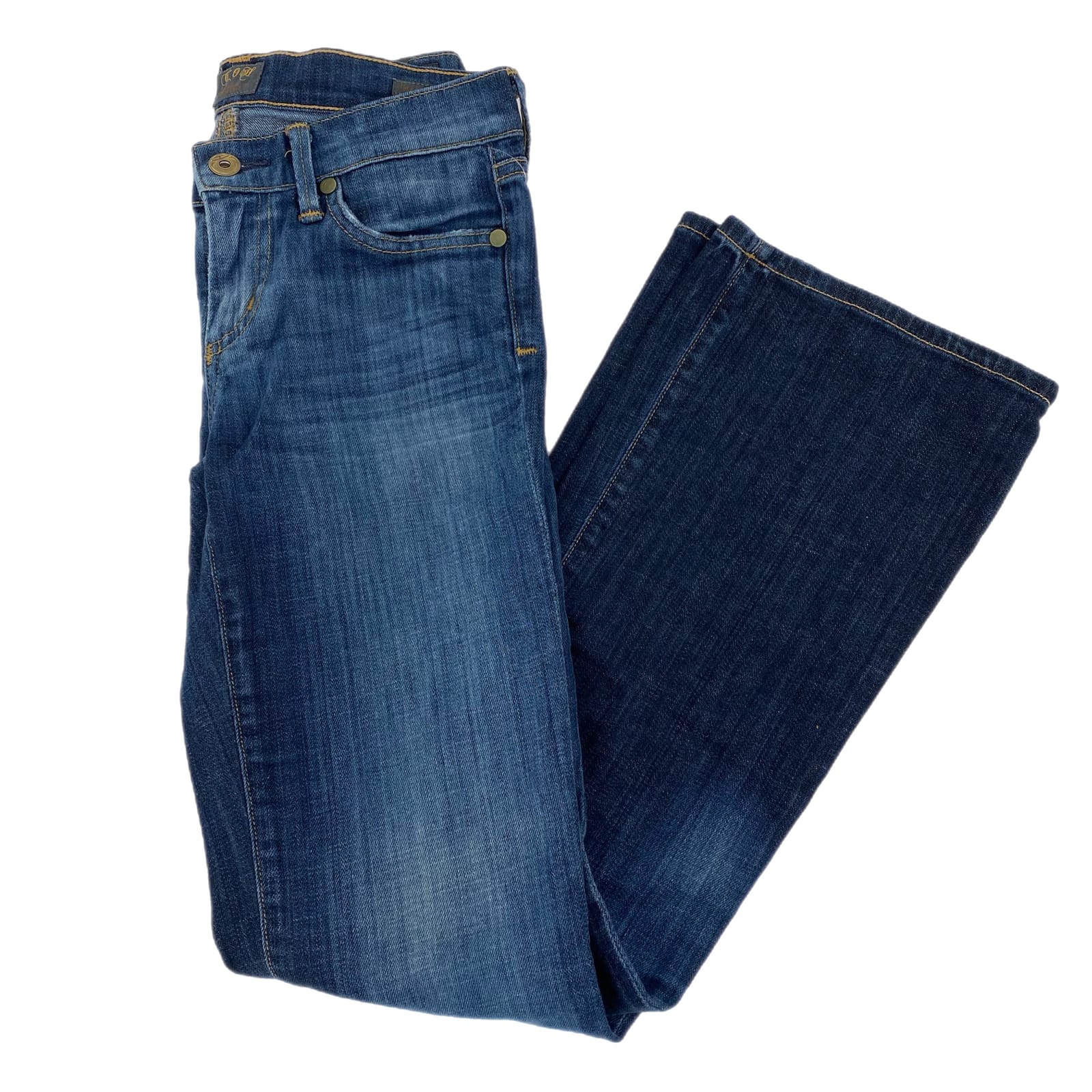 Citizens Of Humanity Blue Low Rise Boot Cut Jeans