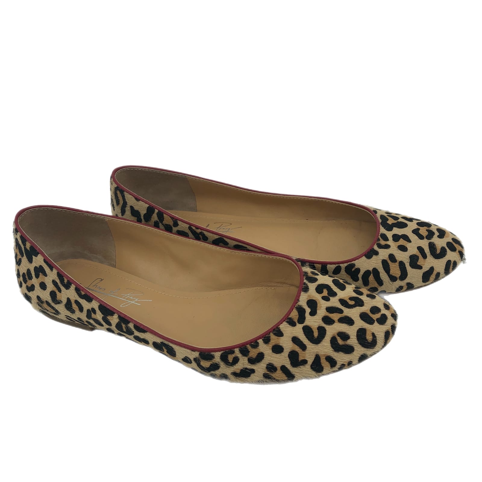 Shoes of Prey Tan and Black Leopard Flats & Loafers