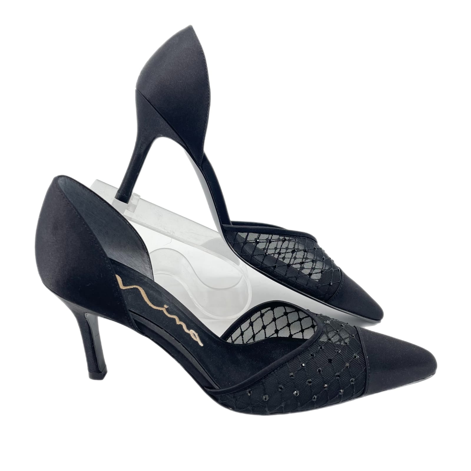 Nina Black Stiletto Heels