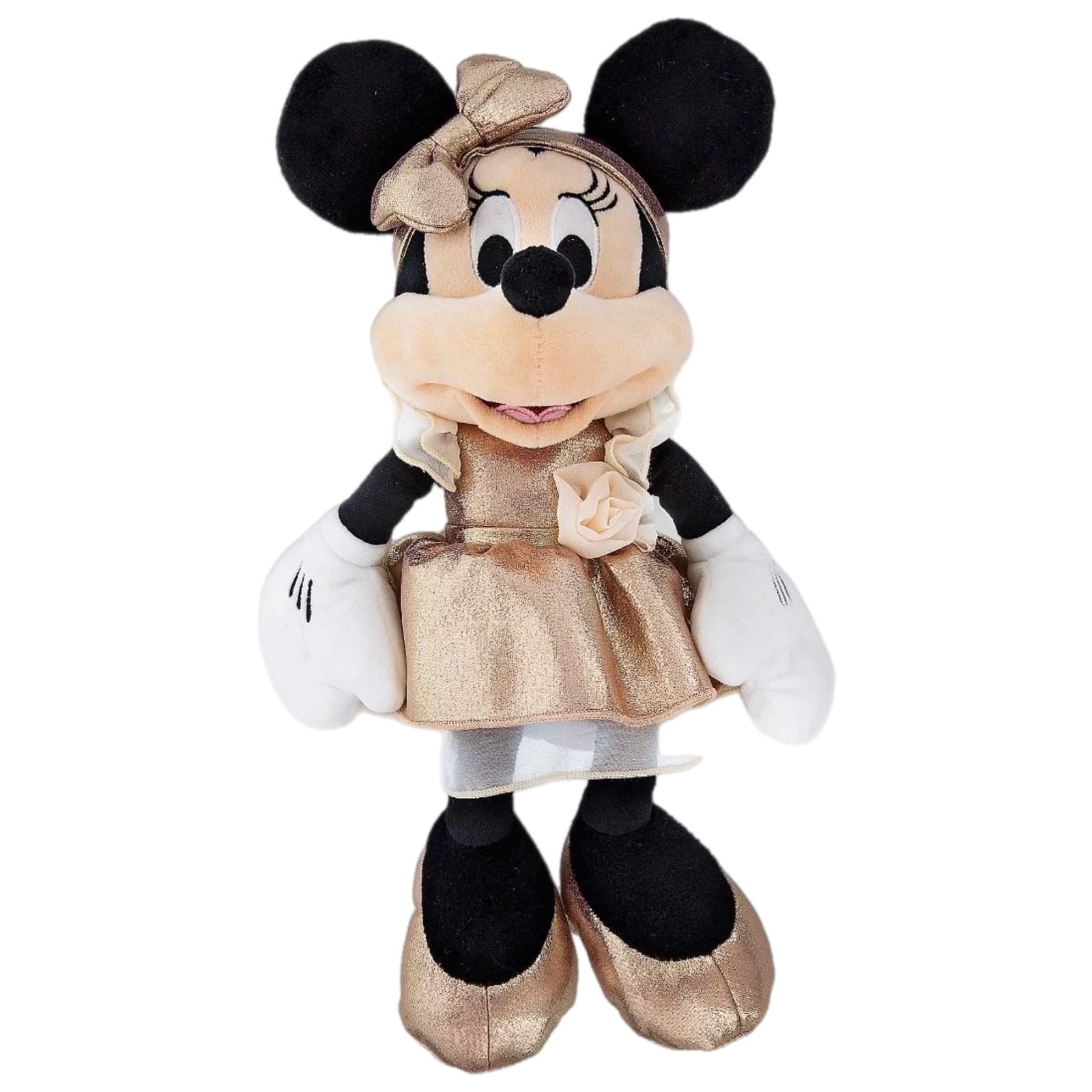 Disney Pink Metallic Rose Gold Minnie Mouse Plush