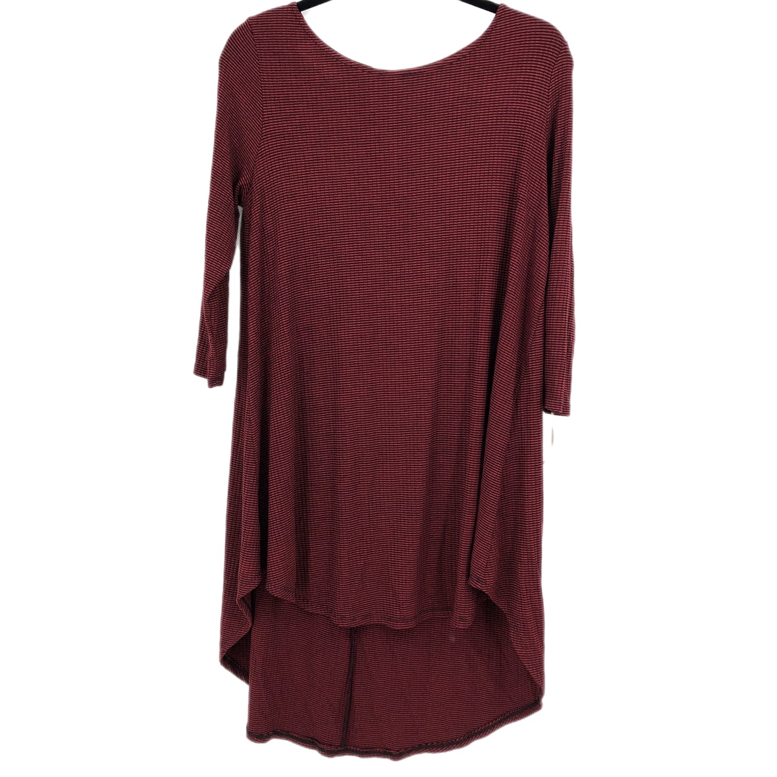 Love in Black and Red Striped Pullover Dress