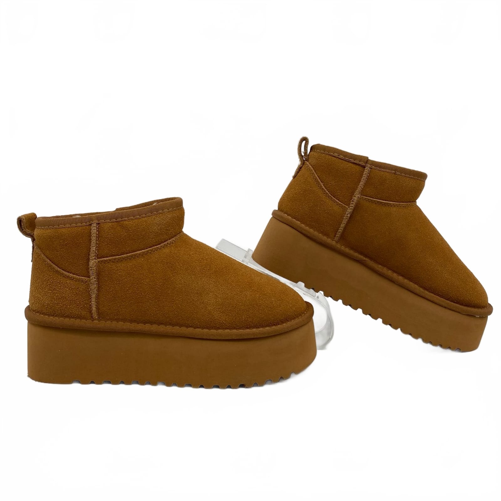 Project Cloud Brown Suede Platform Booties