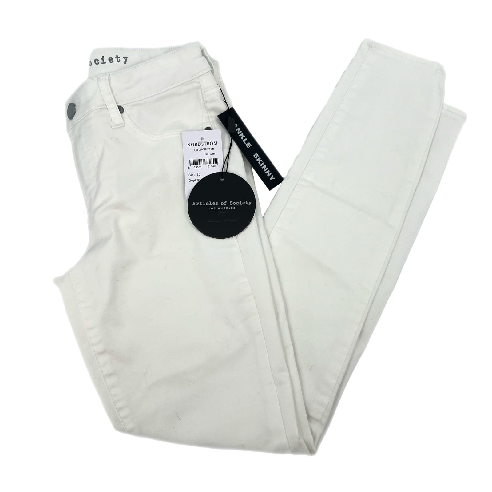 Articles Of Society White Skinny Ankle Jeans