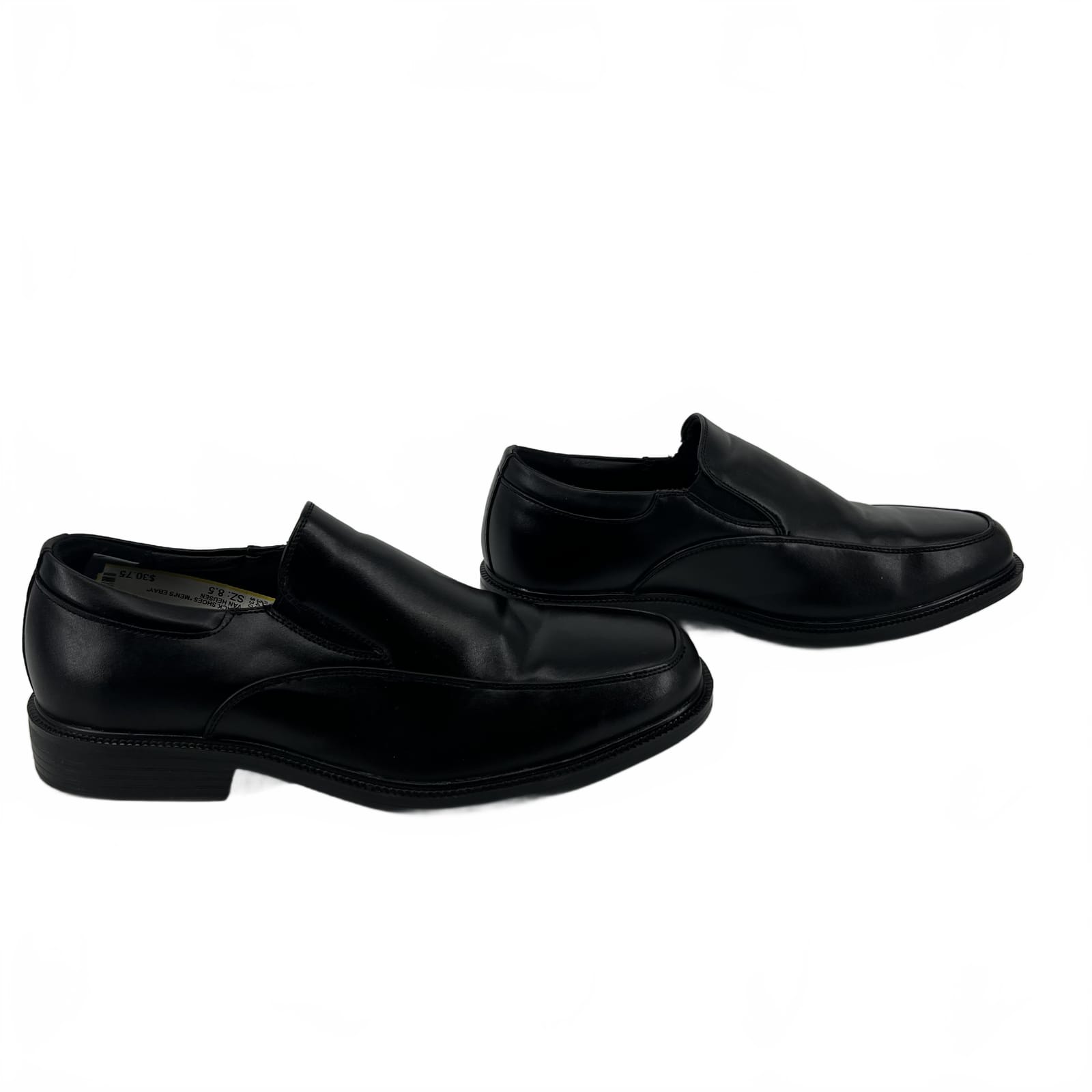 Van Heusen Black Leather Loafers