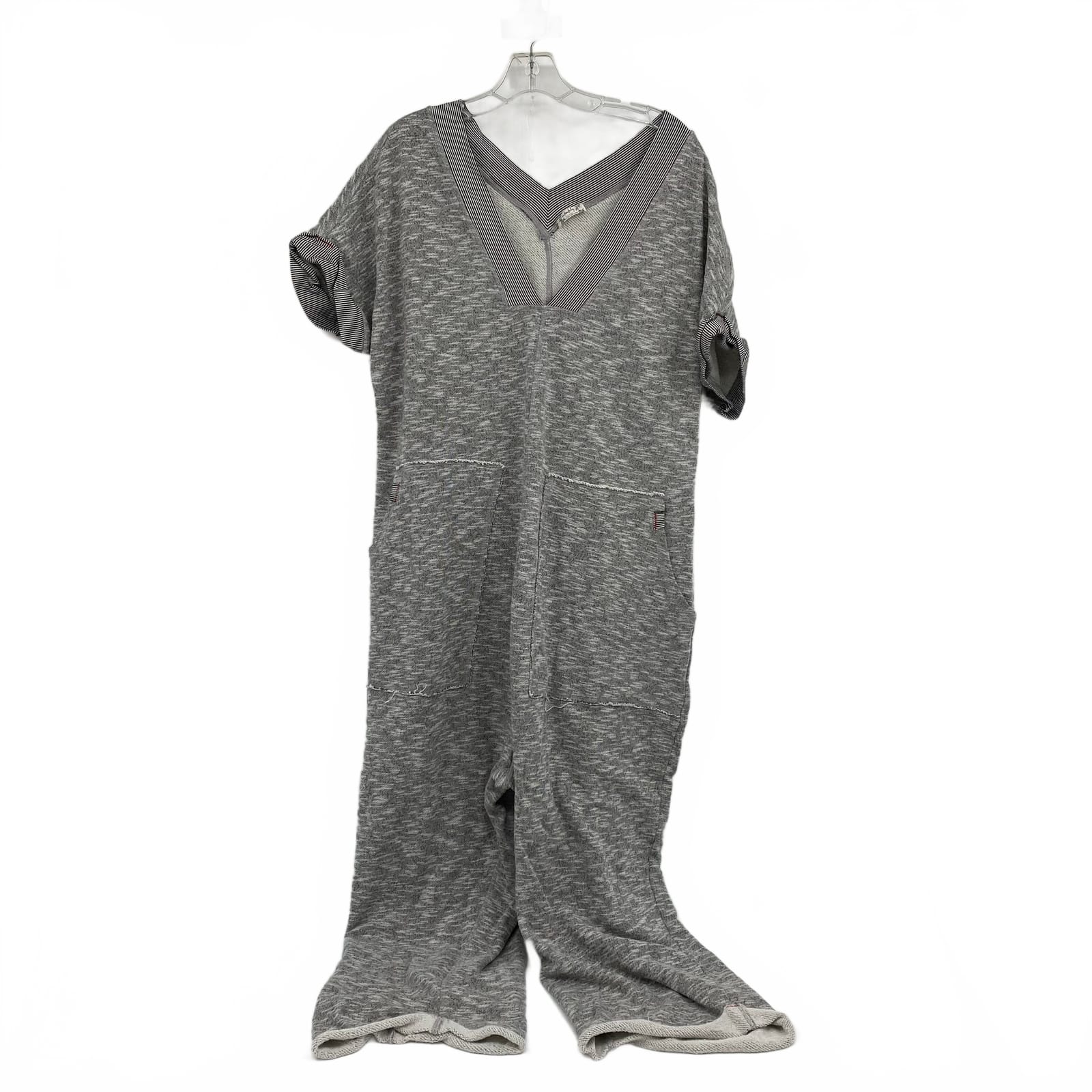 Free People Gray Cotton Blend Jumpsuit