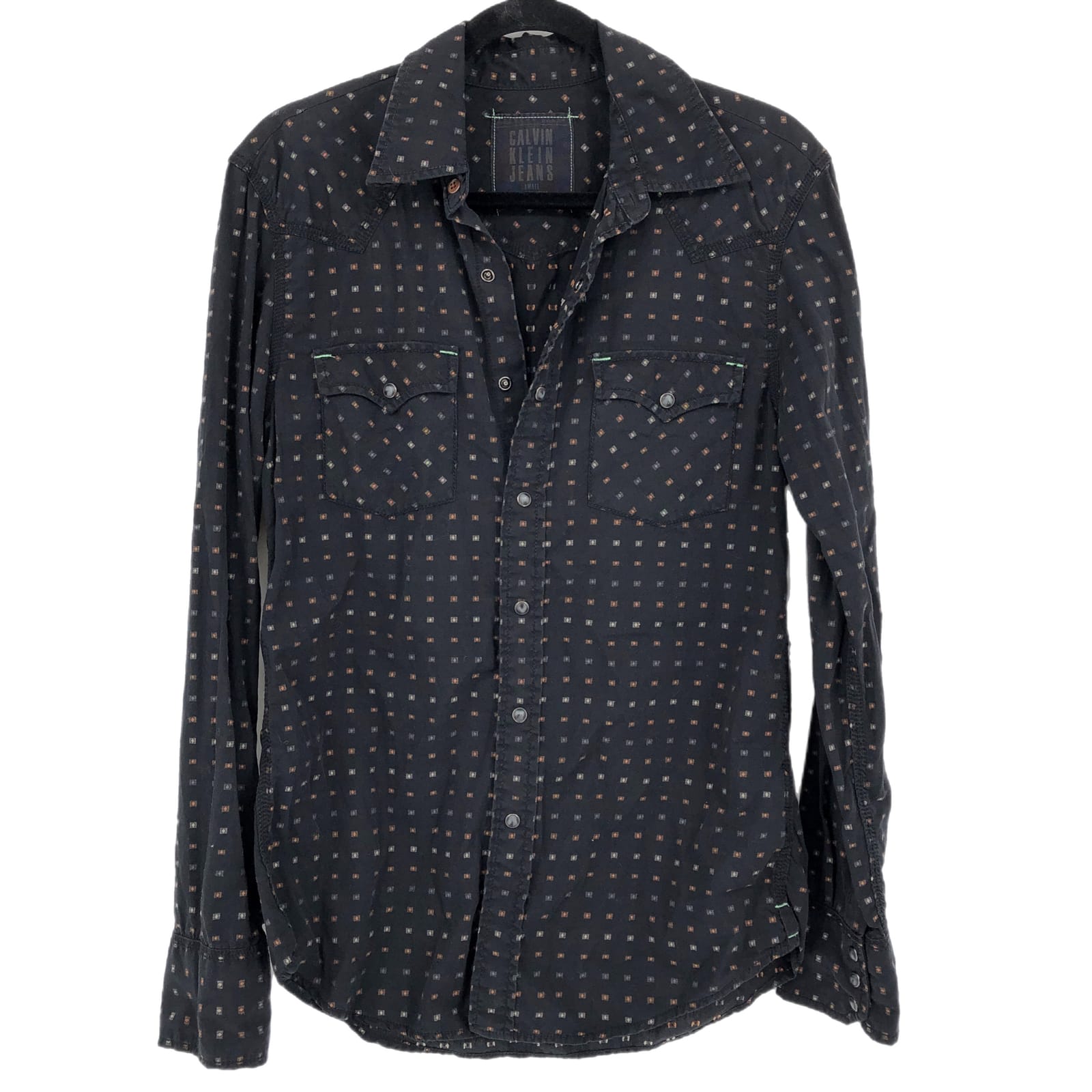 Calvin Klein Black Long Sleeve Button-Up Shirt