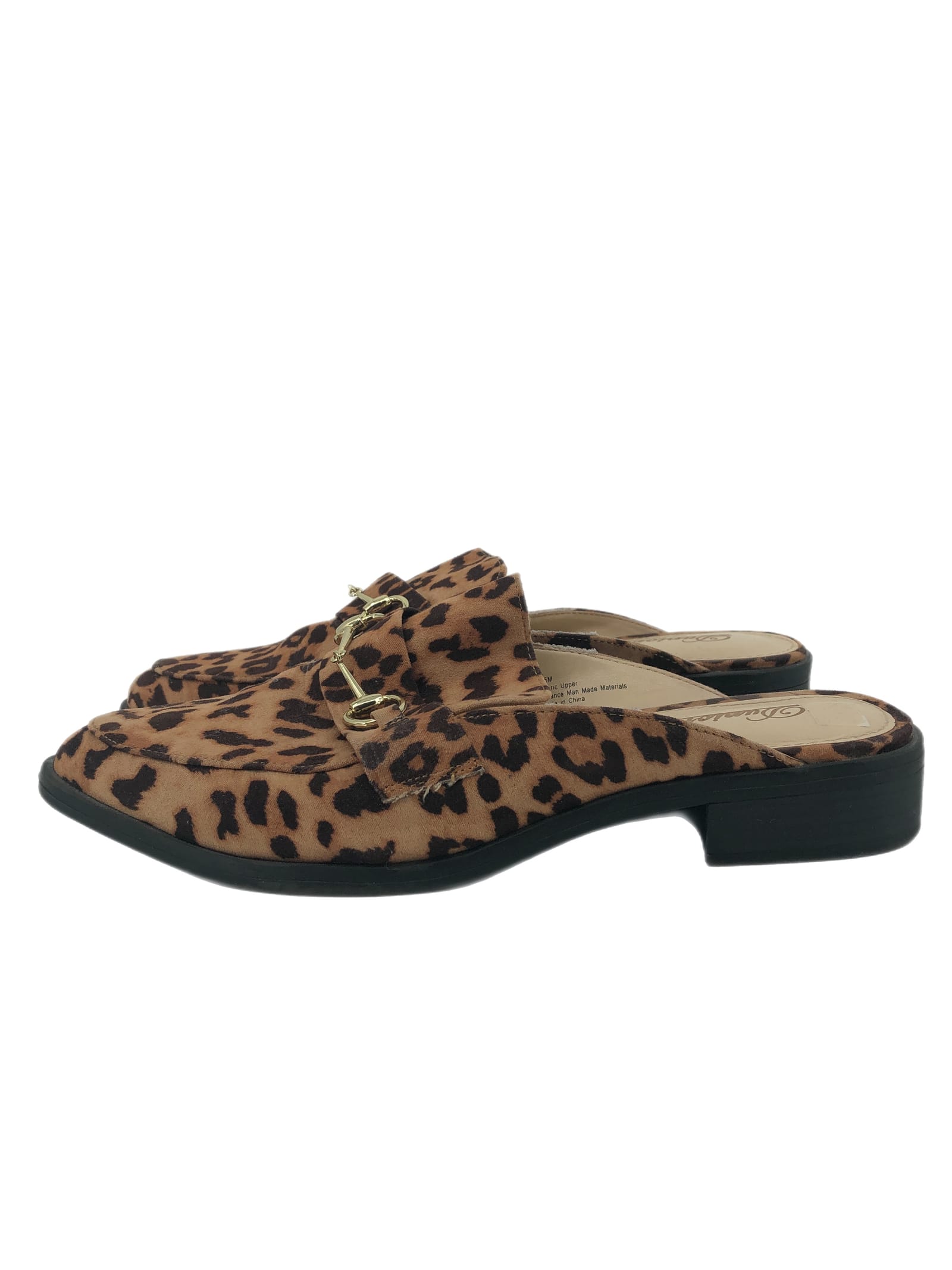 Chic Brown & Tan Animal Print Mules