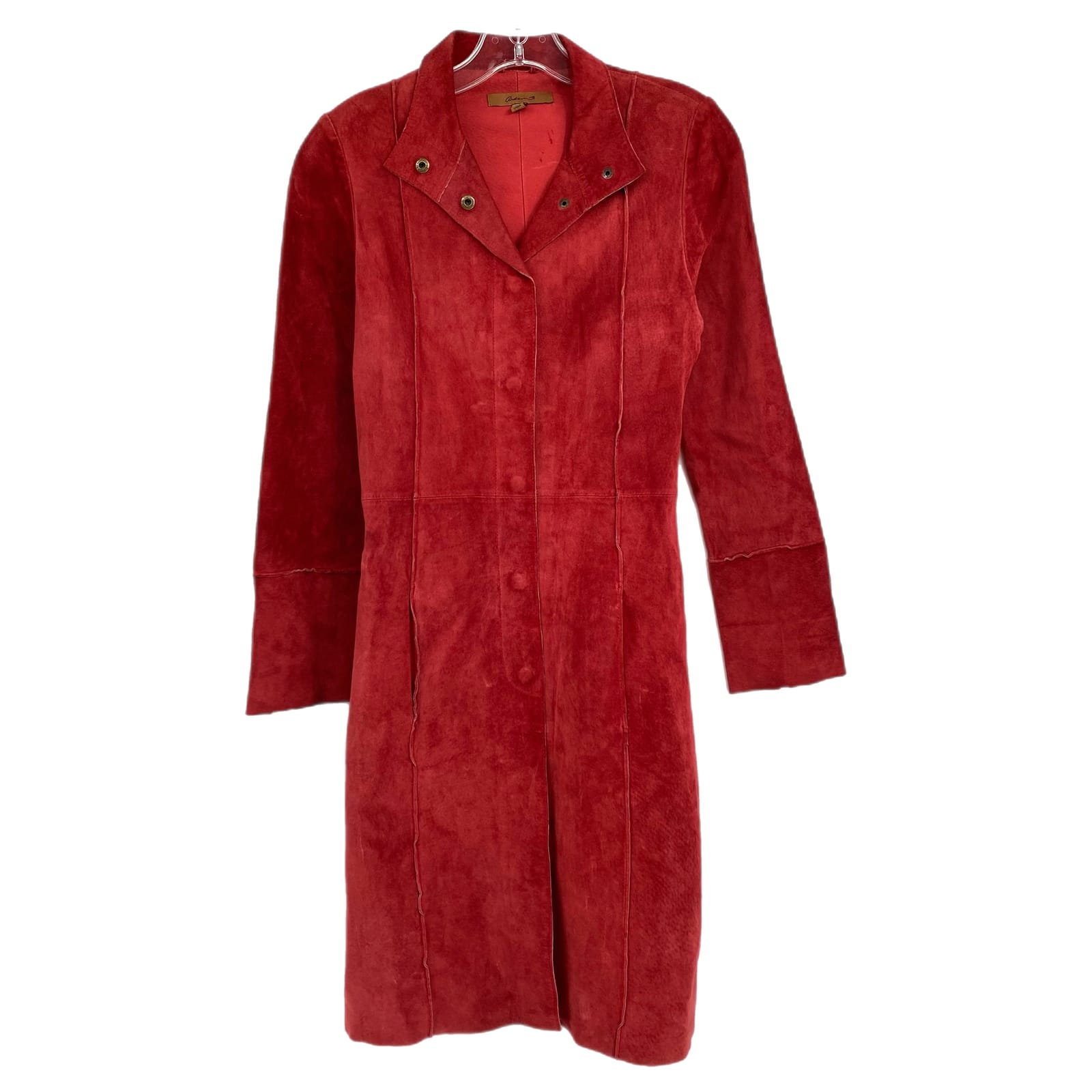 Arden B Red Snap Closure Leather Jacket