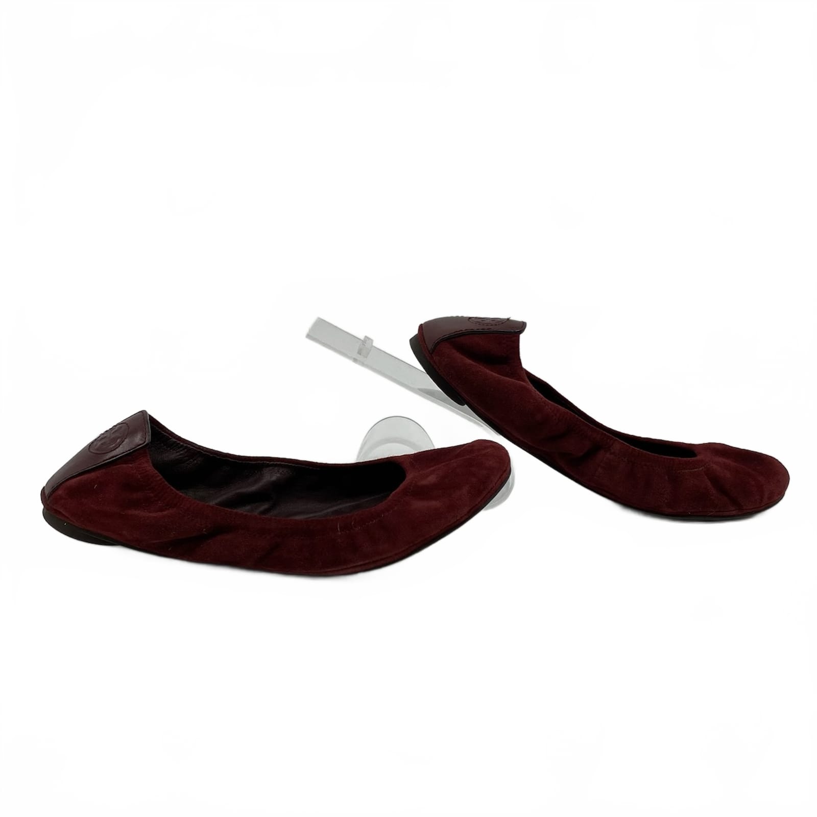 Tory Burch Maroon Red Suede Flats