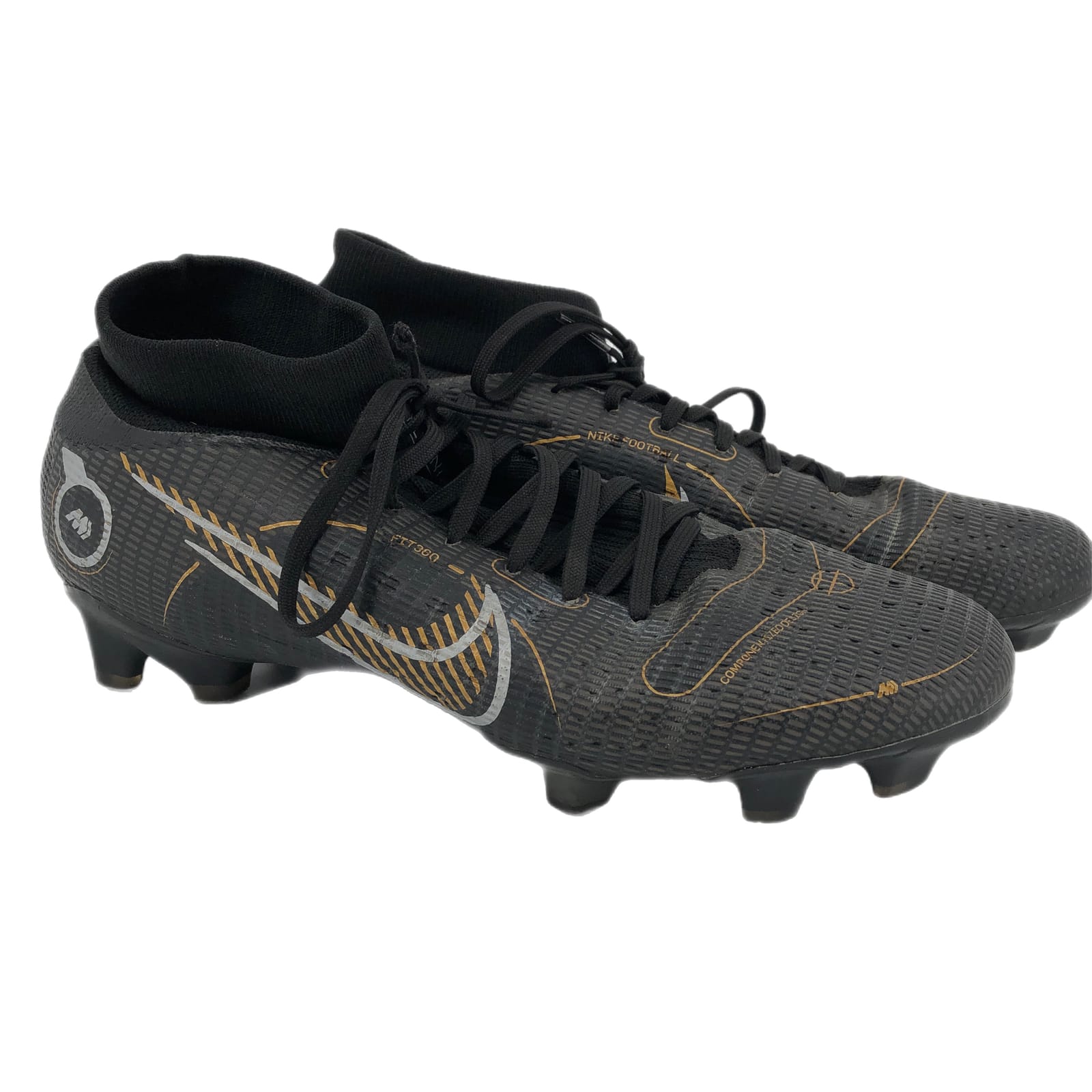 Nike Black Gold Athletic Cleats