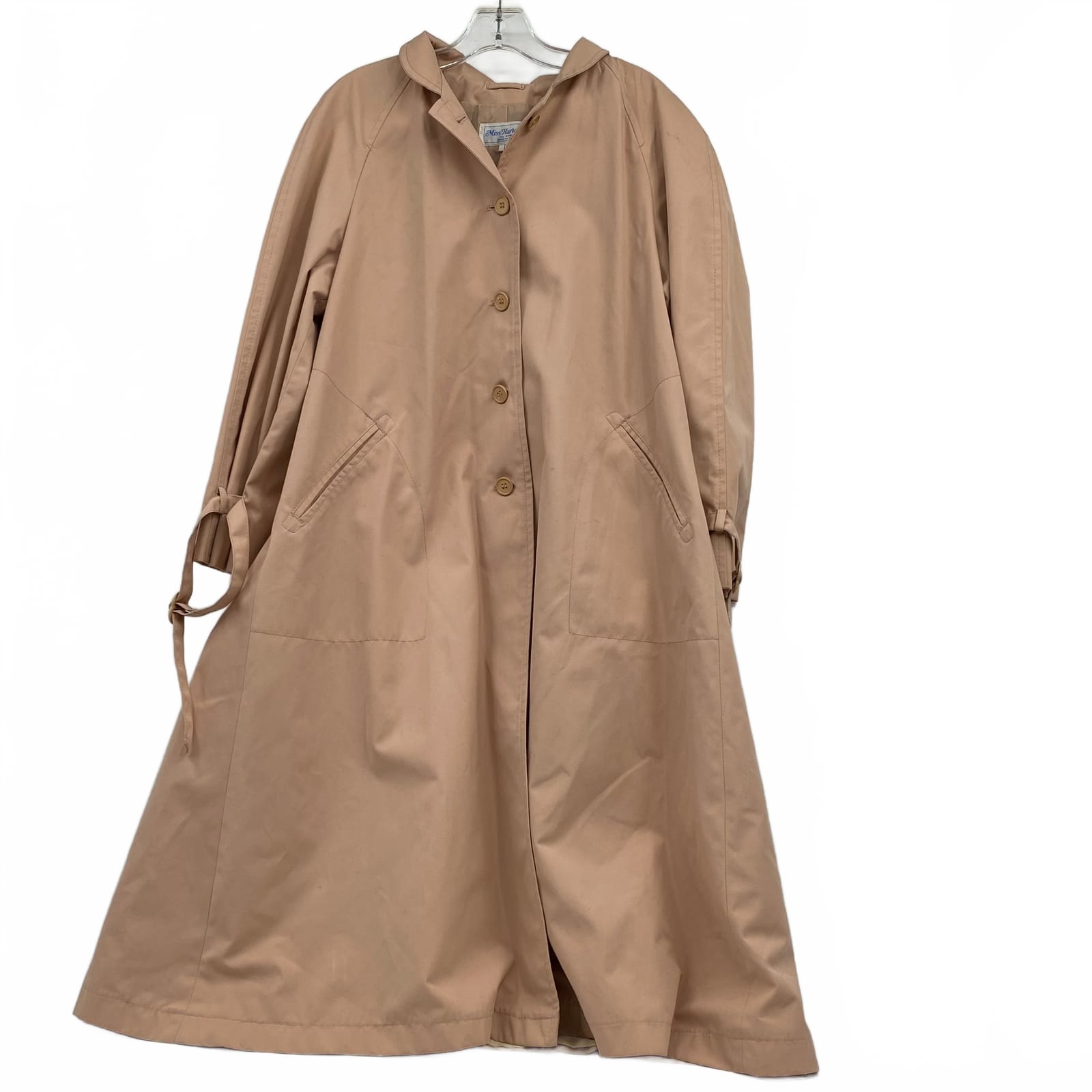 Miss Harwood Pink Cotton Blend Trench Coat
