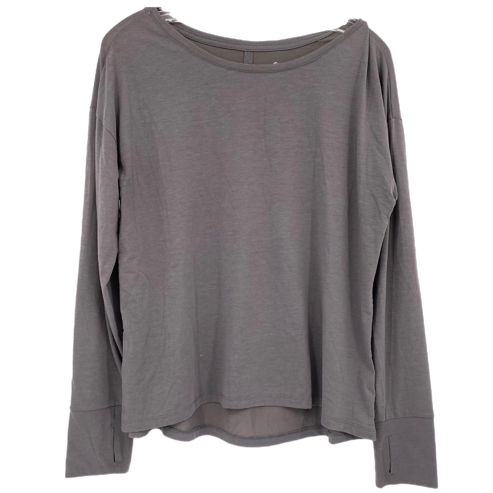 Athleta Gray Long Sleeve Pullover T-Shirt